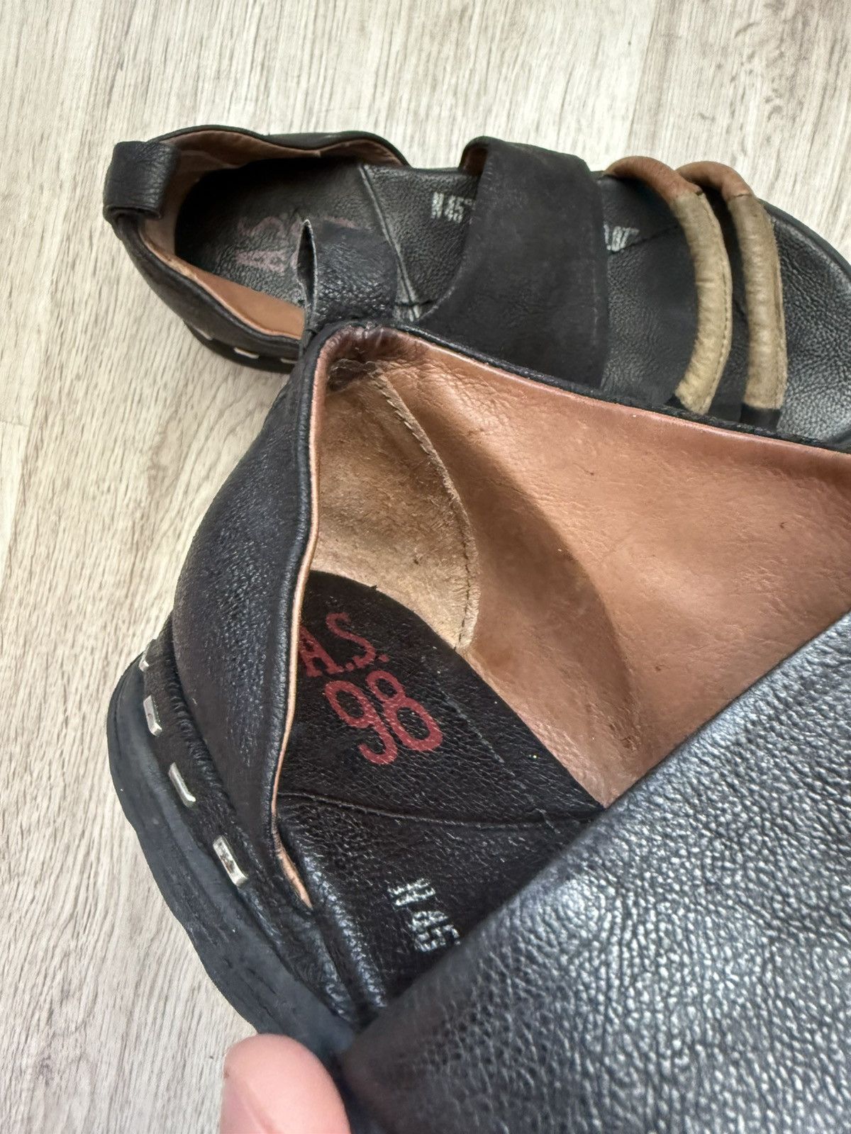 A.S.98 A.S.98 Avant-Garde Leather Sandals EU36 (US6) Made in Italy Size US 6 / IT 36 - 21 Thumbnail