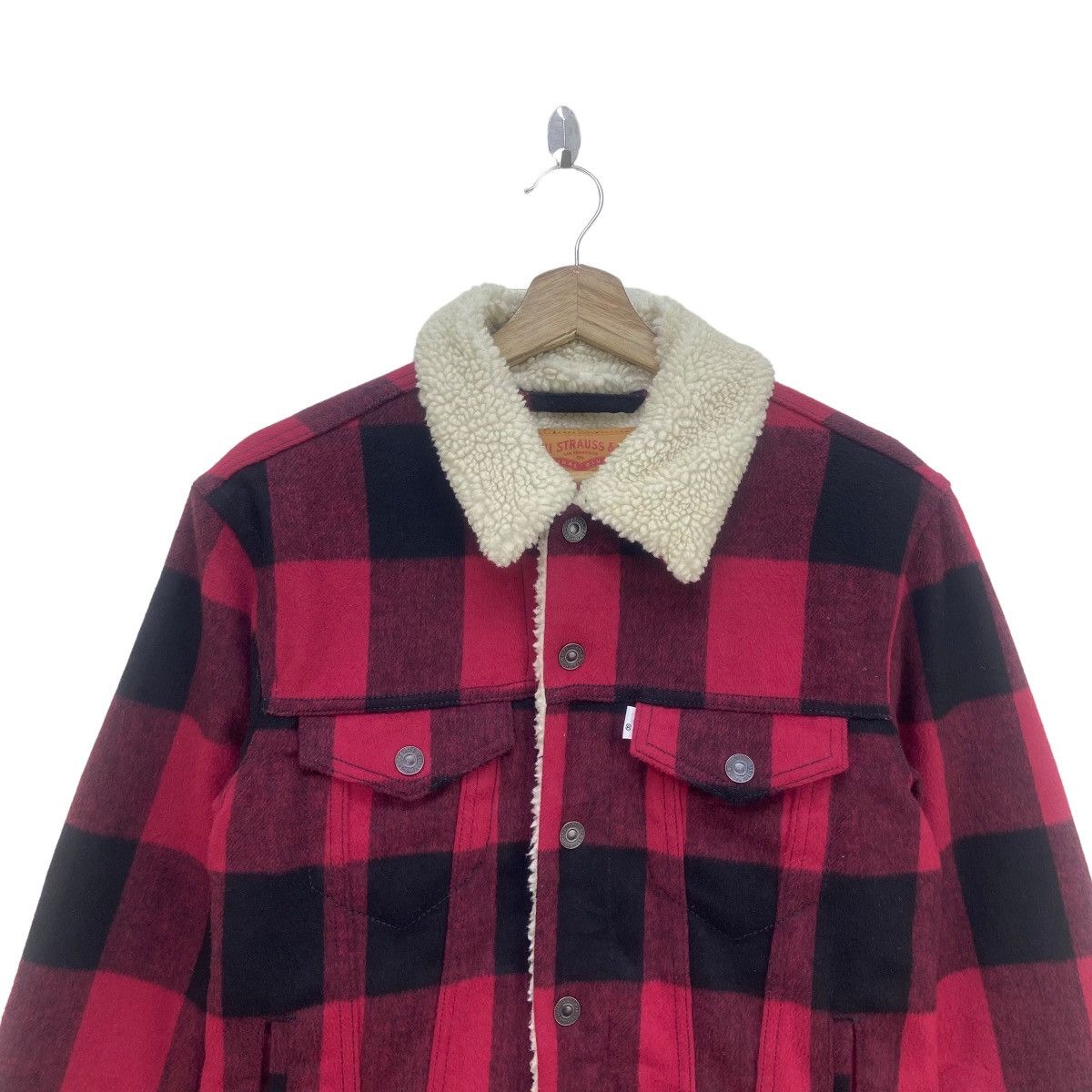 Levi's Levi’s Fleece Sherpa Plaid Tartan Trucker Jacket Size US S / EU 44-46 / 1 - 5 Thumbnail