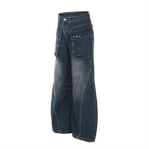 Japanese Brand × Jean American street multi-pocket loose deconstructed cargo jeans Size US 32 / EU 48 - 2 Thumbnail