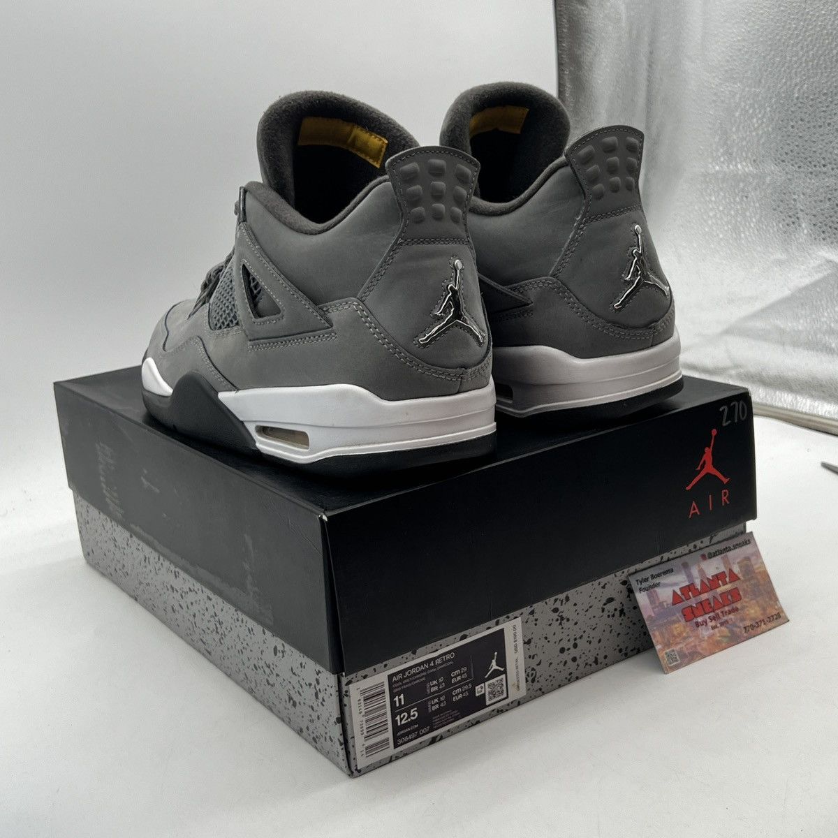 Jordan Brand Air Jordan 4 cool grey Size US 11 / EU 44 - 4 Thumbnail
