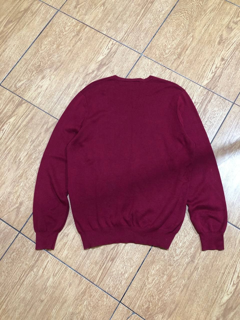 Lacoste VINTAGE LACOSTE V-neck Wool Sweater Size US M / EU 48-50 / 2 - 9 Thumbnail