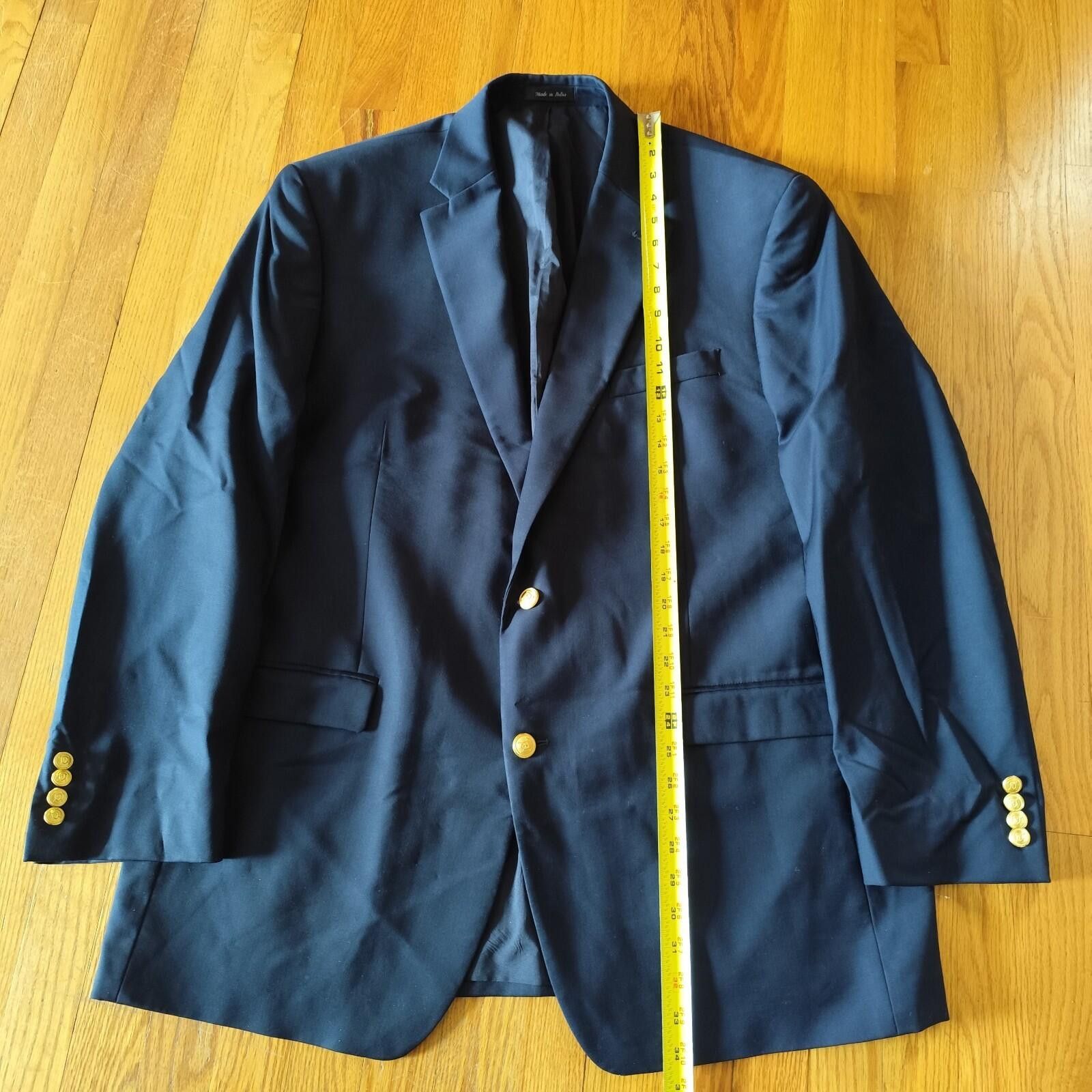 Lauren Ralph Lauren Lauren Ralph Lauren Navy Blue Blazer Gold Buttons 46L Size 46L - 9 Thumbnail