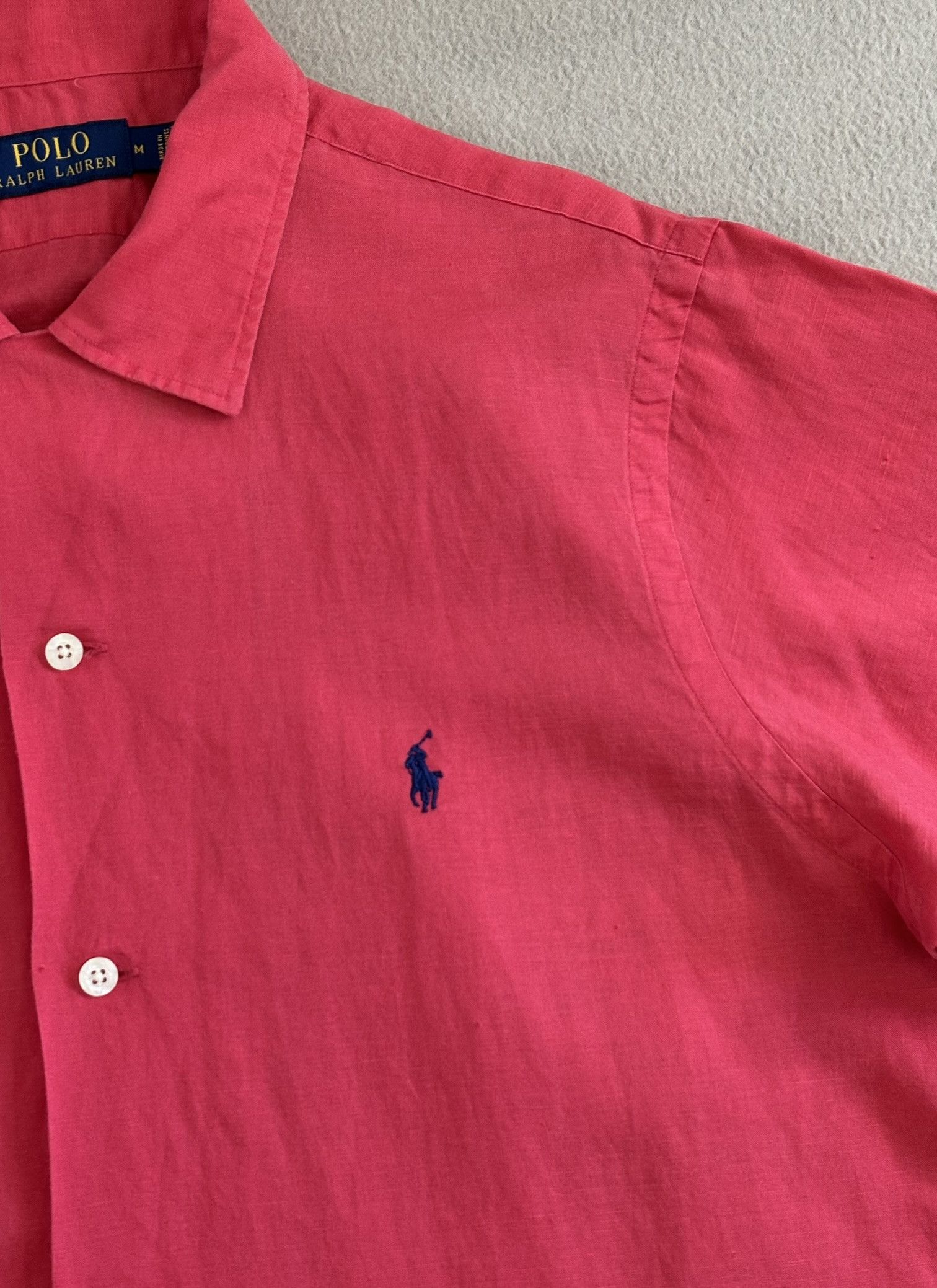 Polo Ralph Lauren Polo Ralph Lauren Red Linen shirt Medium Size US M / EU 48-50 / 2 - 8 Thumbnail