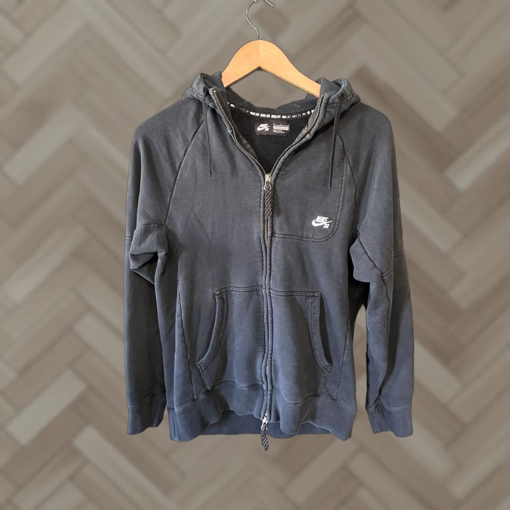 Nike SB Mens Full Zip Hooded Sweatshirt Shirt M Black