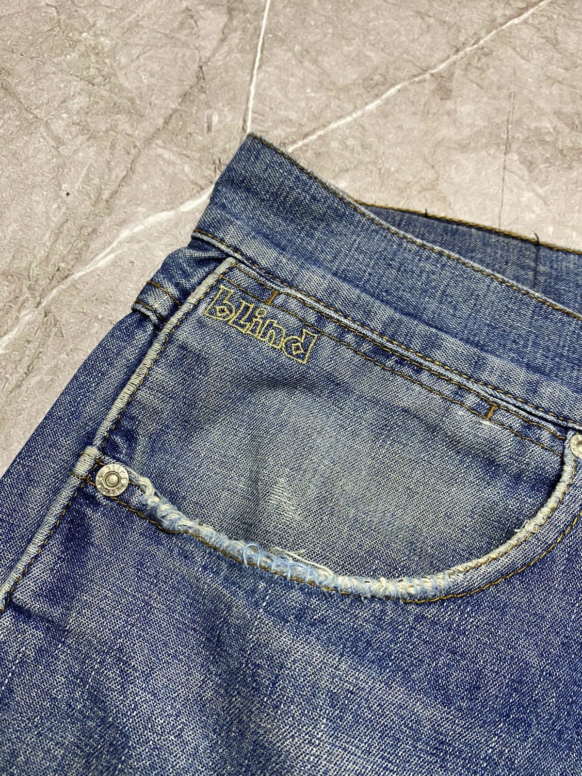 Hook-Ups × Shorty's Skateboards × Vintage Vintage 90s Blind Skateboards Reaper Baggy Jeans Size US 32 / EU 48 - 6 Thumbnail