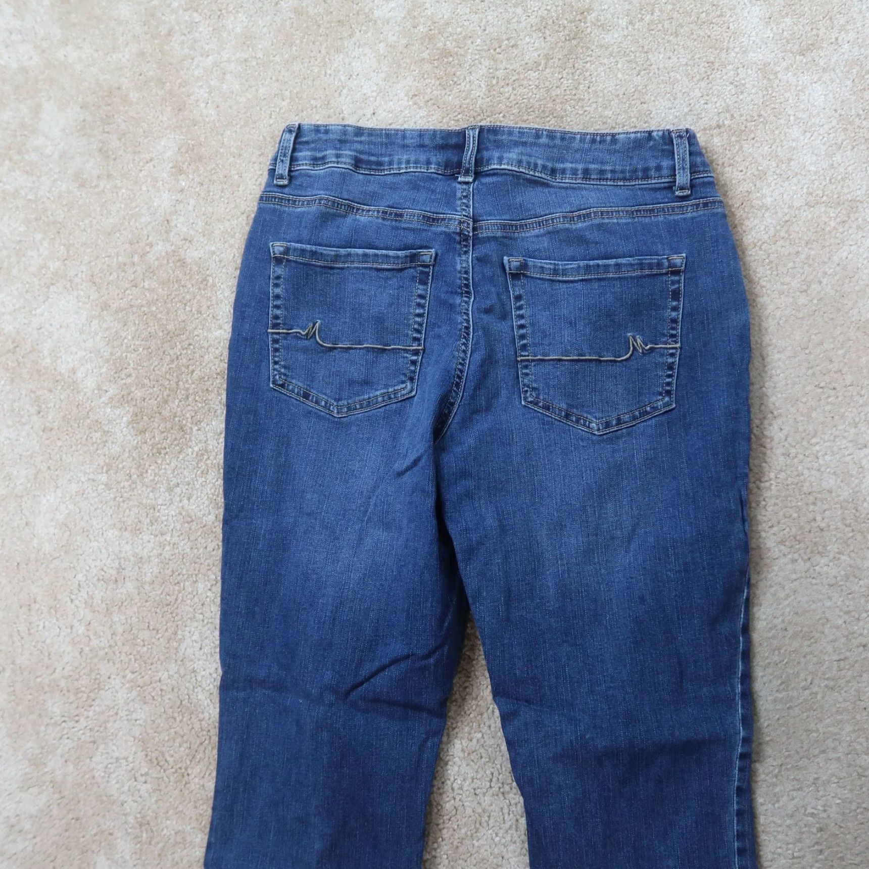 Vintage Maurices Jeans Women's Bootcut Denim Mid Blue 8 Stretch 5-Pocket Regular Inseam 28 in Satin Size 30" / US 8 / IT 44 - 5 Thumbnail