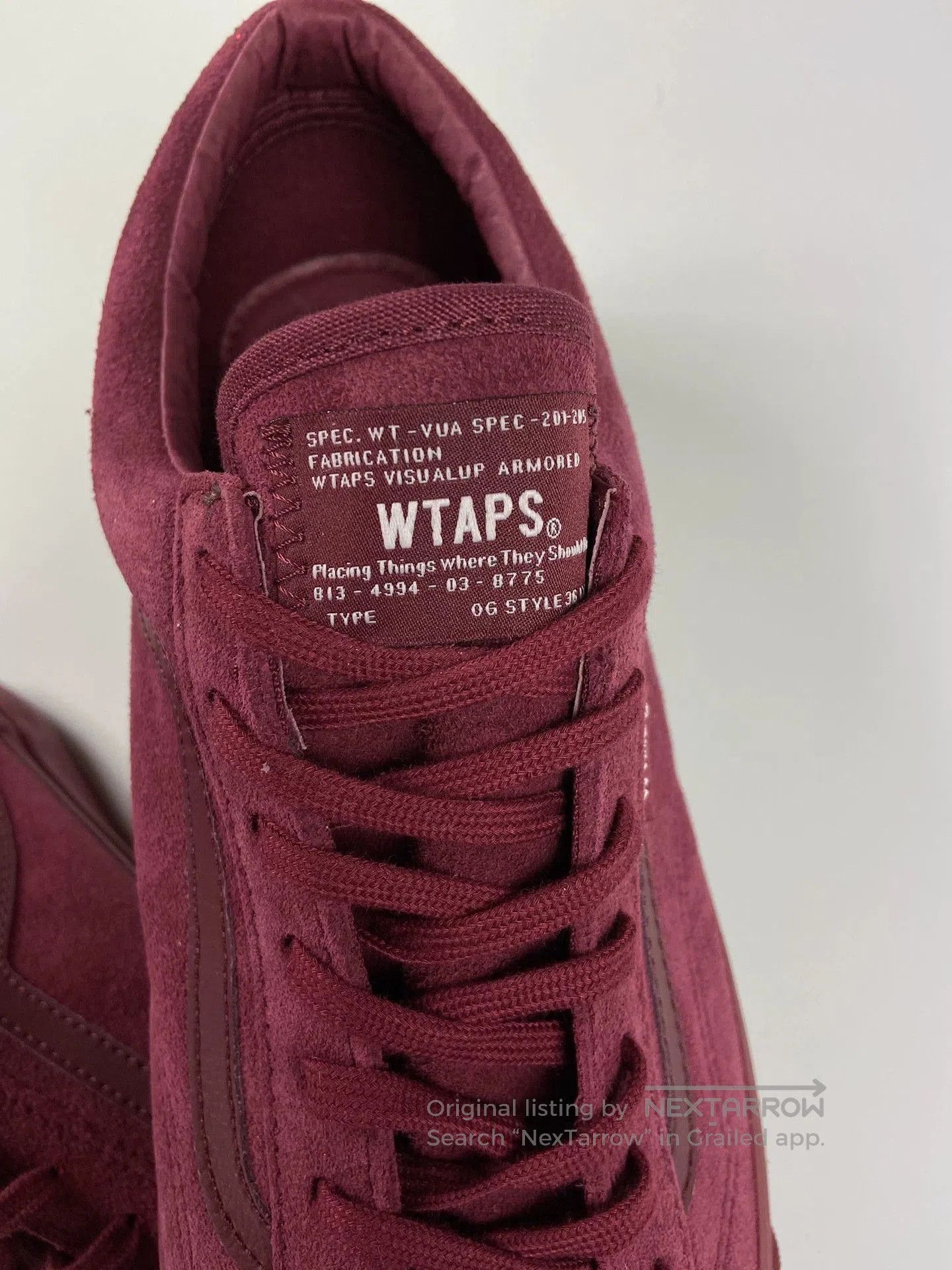 Wtaps vans sk8 hi sneakers in rich burgundy. Size US 10 / EU 43 - 5 Thumbnail