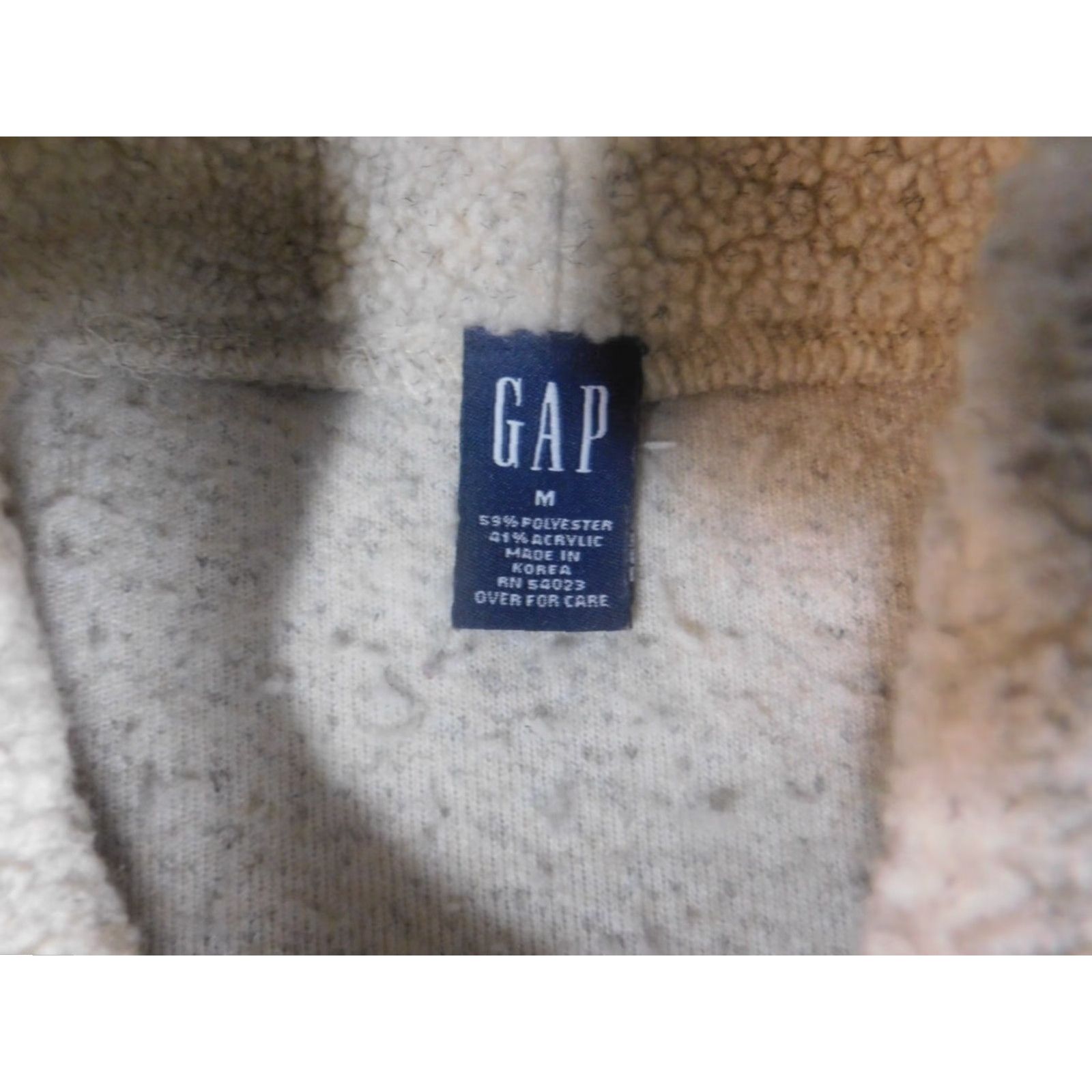 Gap Gap Womens Sweater Medium Beige Raglan Sleeve Crew Neck Pullover Fleece Knit Long Sleeve Acrylic Polyester Regular Breathable Fall Winter Modern Size M / US 6-8 / IT 42-44 - 6 Thumbnail