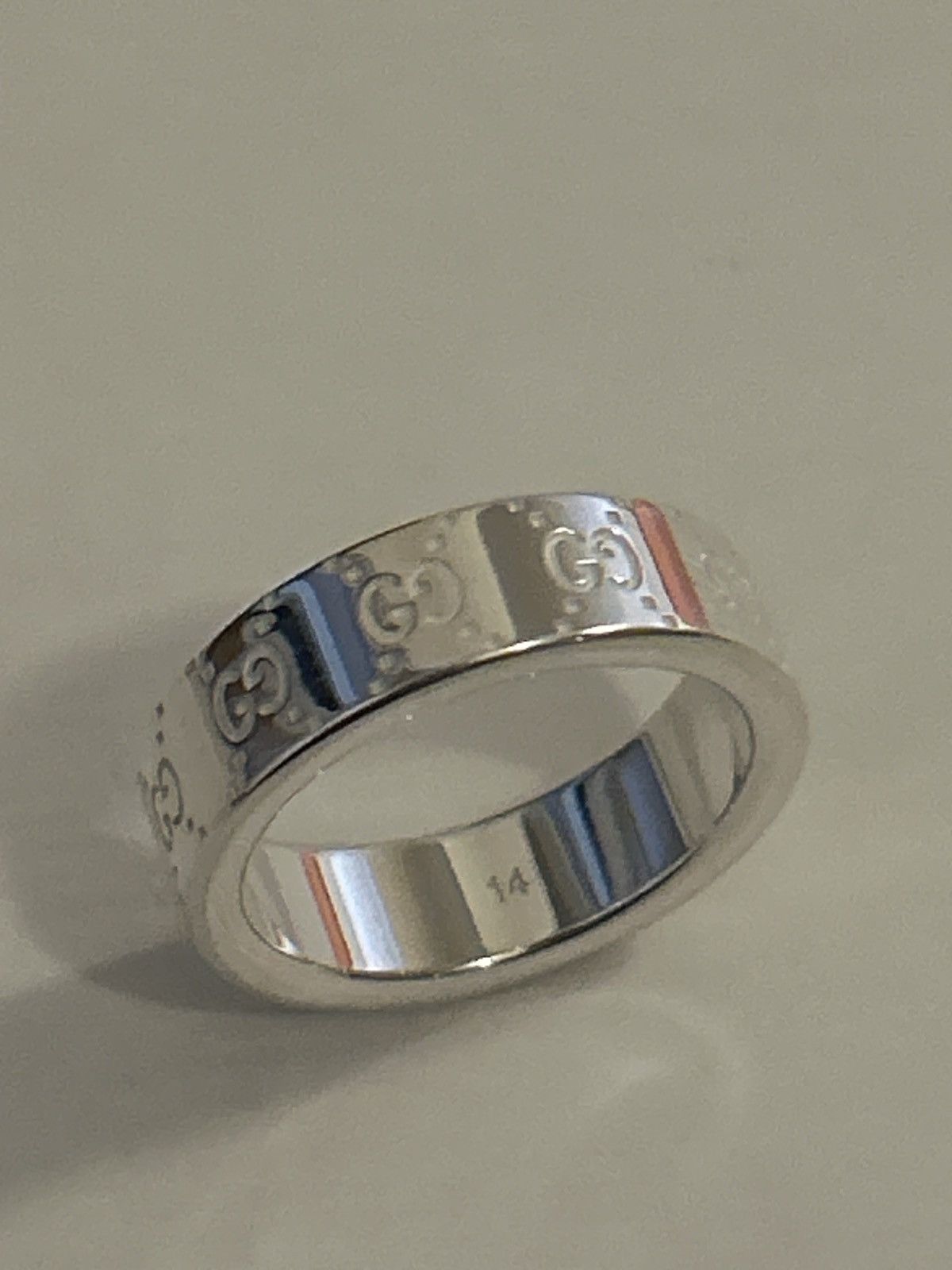 Gucci Gucci Signature GG Wide Logo Ring AG 925 814720 Size ONE SIZE - 3 Thumbnail