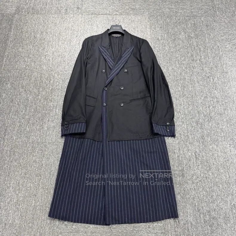 Comme des Garcons Comme Des Garcons Wool Blazer with Striped Overcoat Size US L / EU 52-54 / 3 - 1 Thumbnail