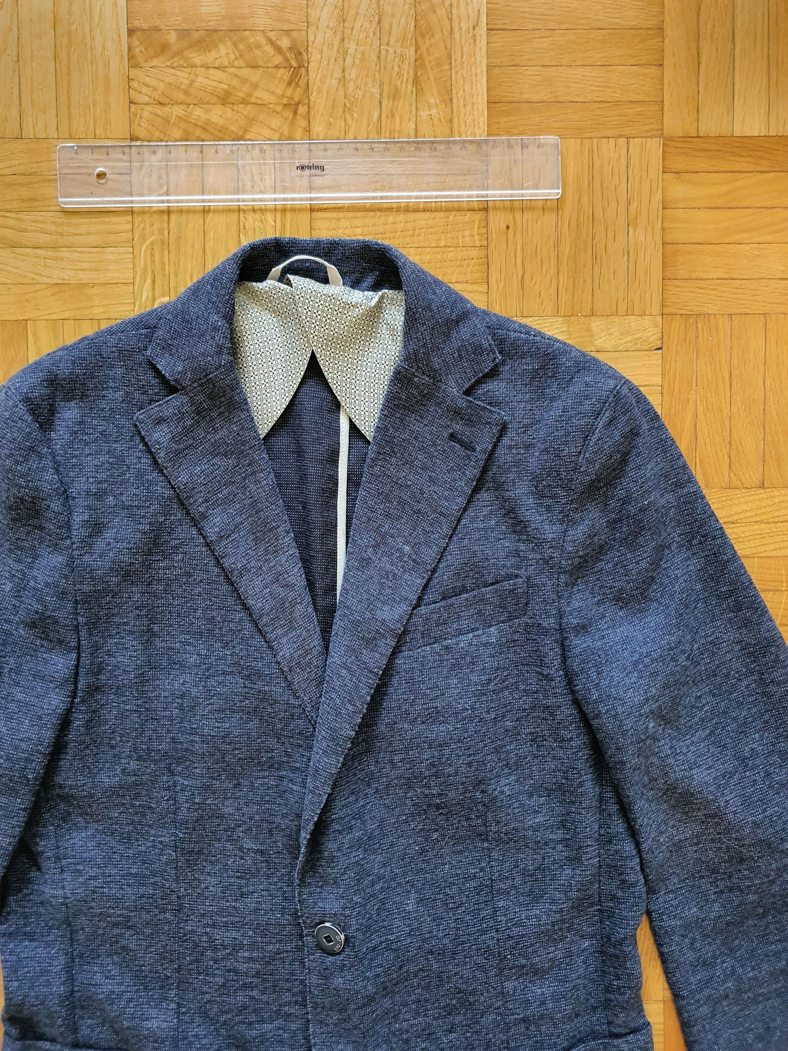 Liu Jo UOMO - Sports Coat Suit Jacket - Navy Nailhead - Sz EU 46 Size 36R - 3 Thumbnail