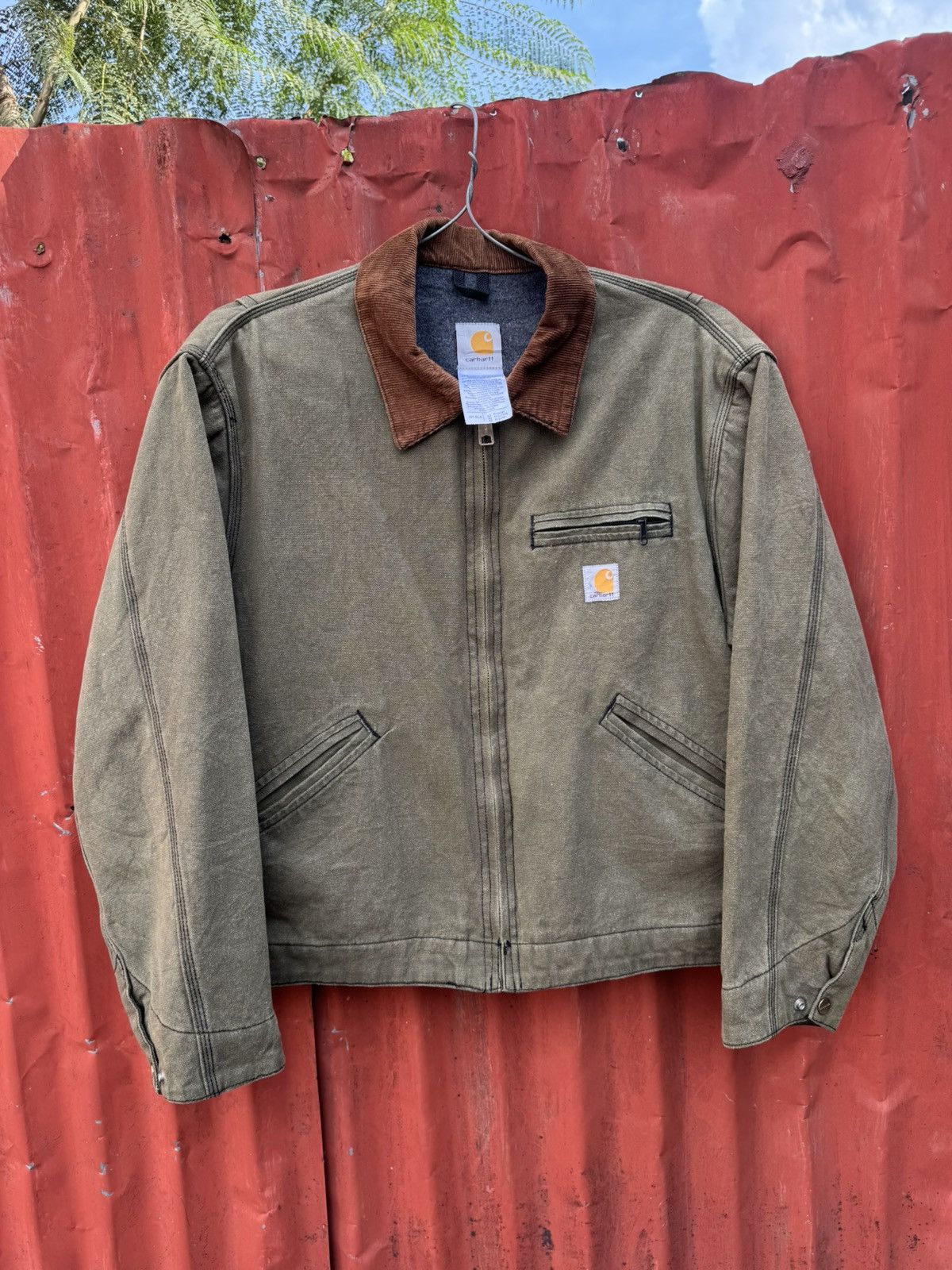 Carhartt Vintage Carhartt detroit Green lined J01 BLK CROPPED Jacket Size US L / EU 52-54 / 3 - 7 Thumbnail