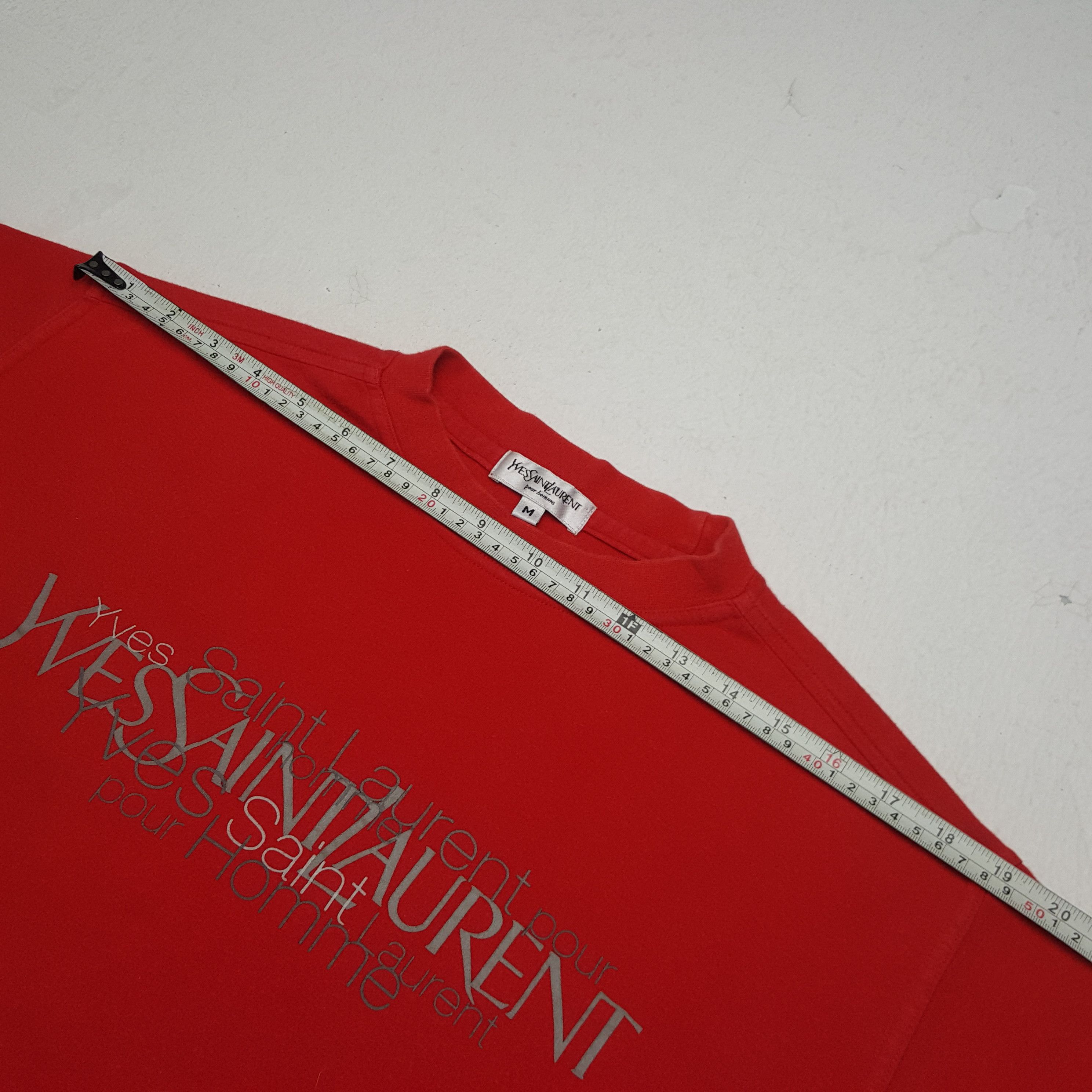 Vintage × Yves Saint Laurent Vintage Yves Saint Laurent Spell Out Tshirt Size US XL / EU 56 / 4 - 5 Thumbnail