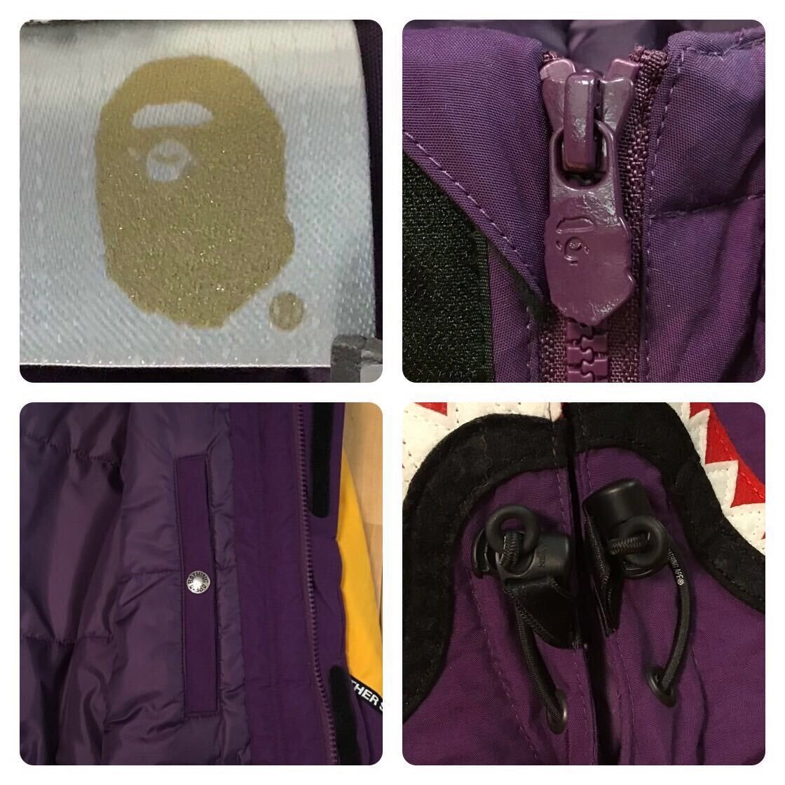 Bape Shark hoodie batting jacket purple x yellow a batting ape Size US M / EU 48-50 / 2 - 10 Thumbnail
