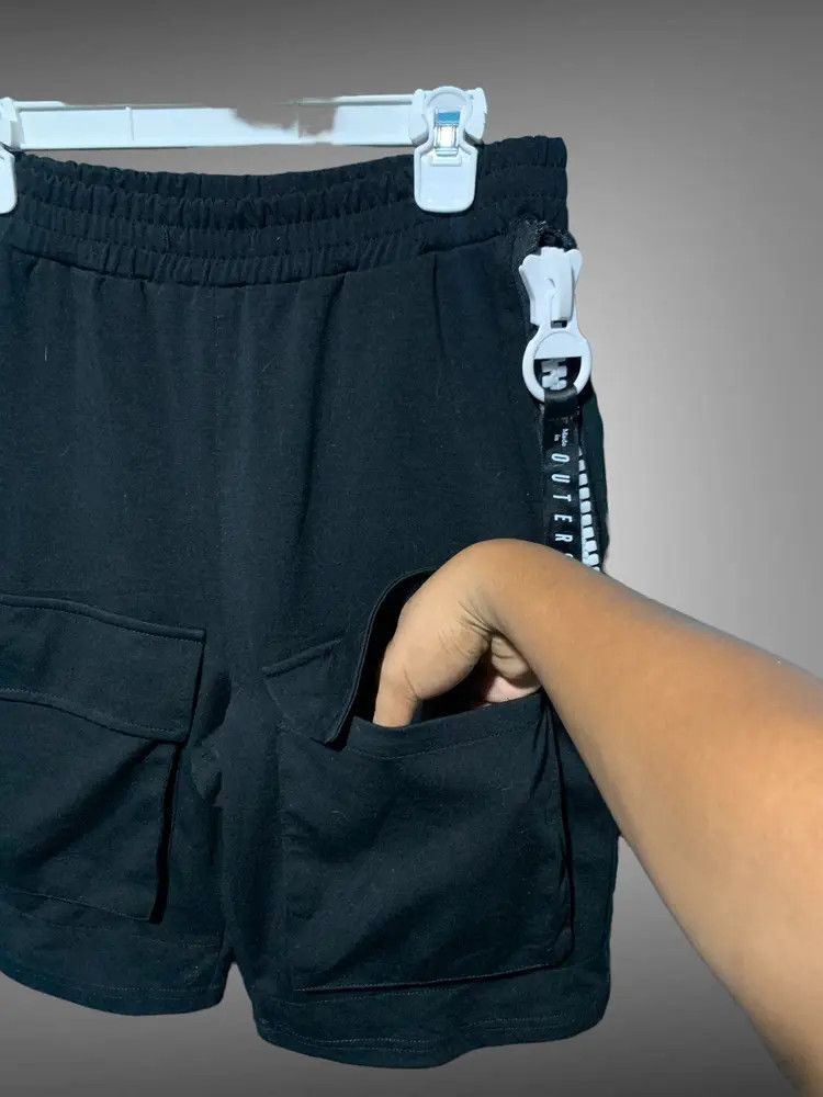Japanese Brand Outerspace multipocket big zip shorts like Rickowensdrkshdw Size US 32 / EU 48 - 2 Thumbnail