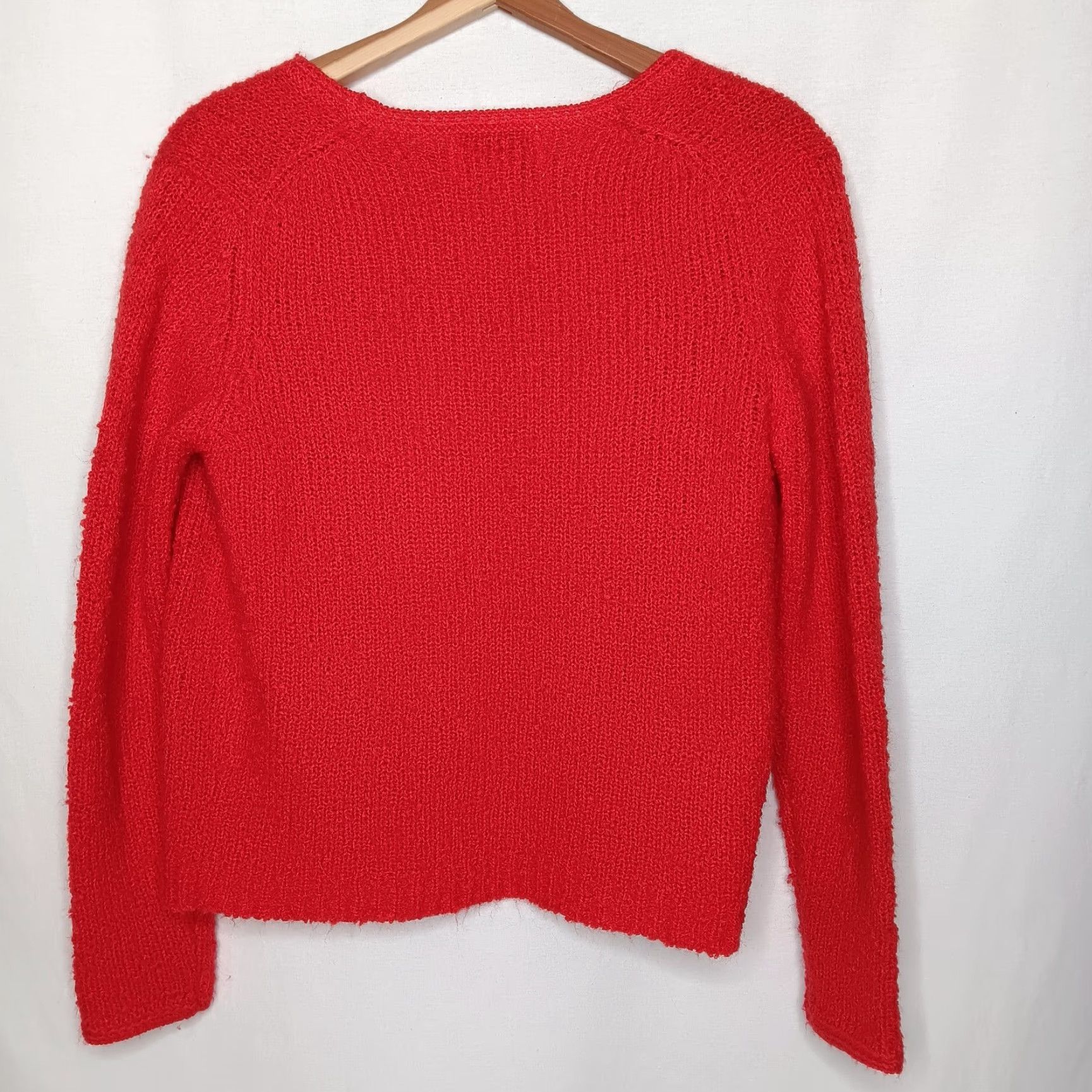 Vintage VINTAGE Tanner Cardigan Sweater Open Front Red Knit Women S Red Christmas Holiday Grannycore Vintage Style Size S / US 4 / IT 40 - 2 Thumbnail