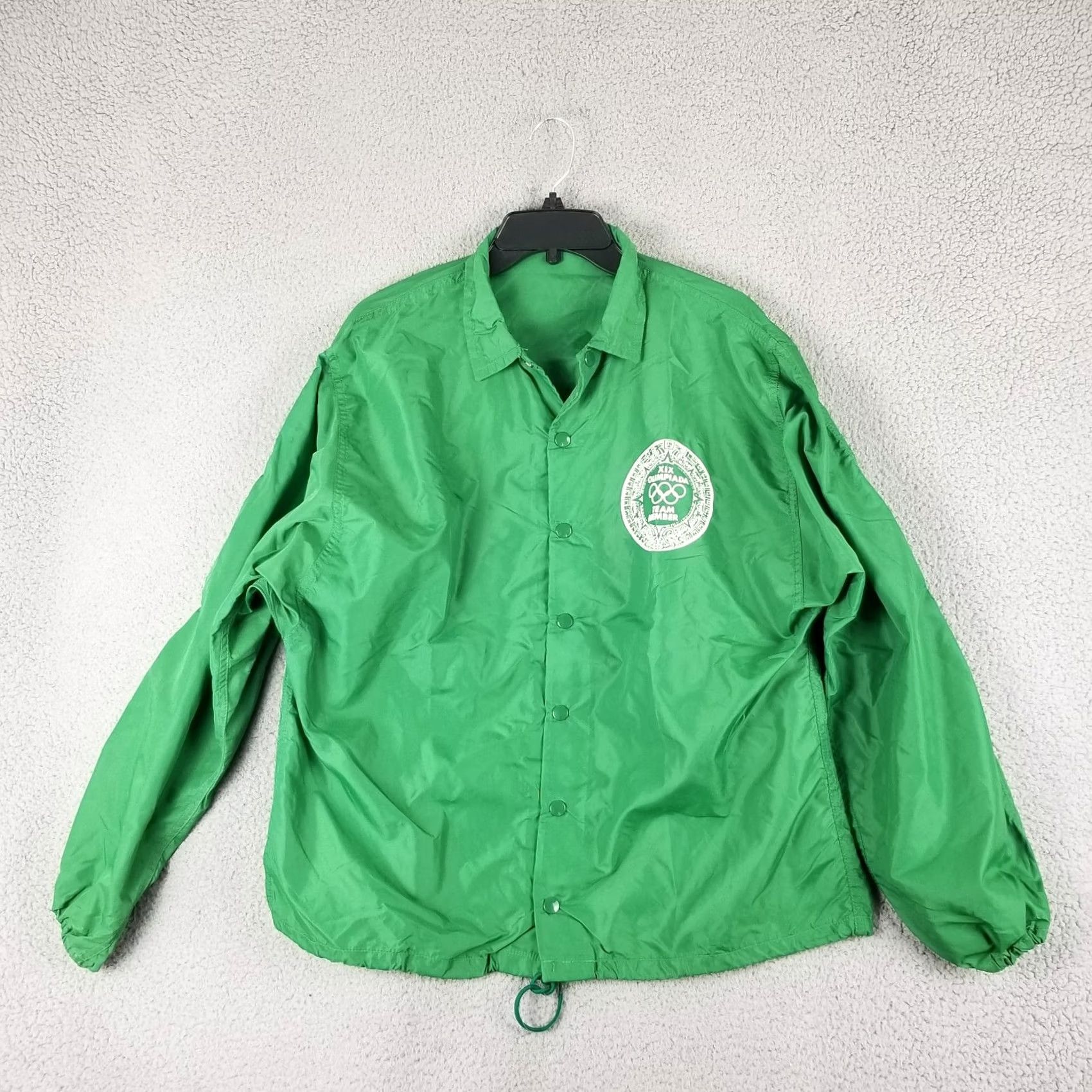 Vintage VINTAGE Olympic Mexico 1968 Jacket Men M Green Solid 60s 70s 80s 90s Motorcycle Logo Sports Size US M / EU 48-50 / 2 - 2 Thumbnail