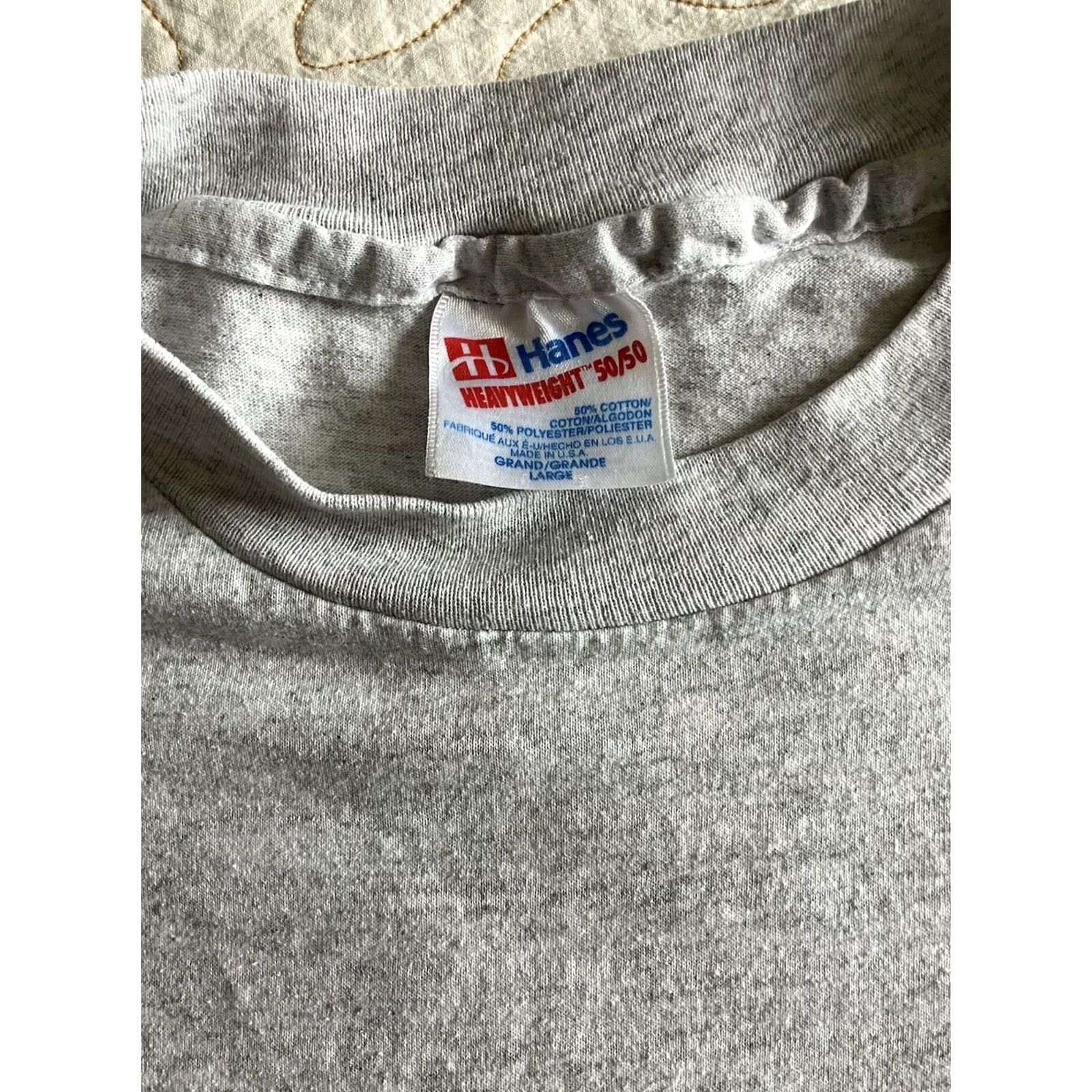 Hanes VINTAGE Froggy 99.9 FM Radio Hanes Heavyweight Mens L Gray Single Stitch Tshirt Size US L / EU 52-54 / 3 - 3 Thumbnail