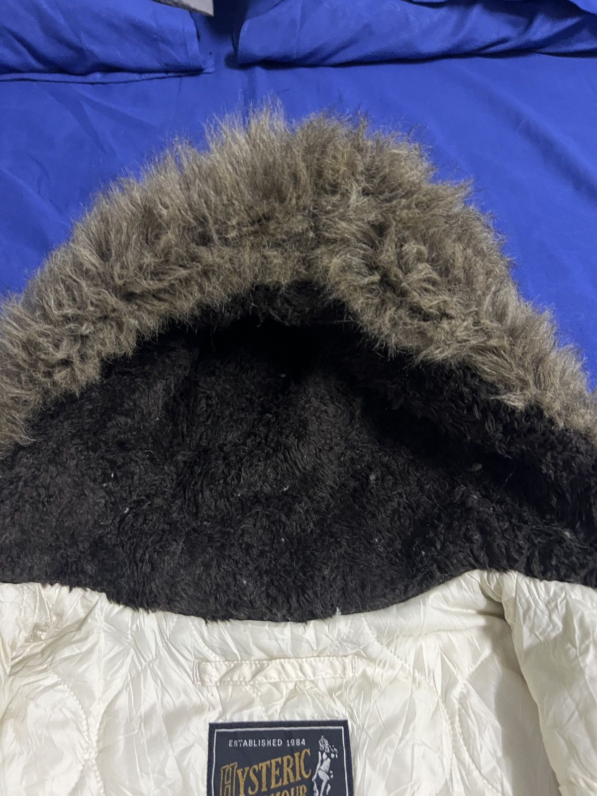 Designer × Hysteric Glamour × Japanese Brand HYSTERIC GLAMOUR WOOL LINED ZIP UP HOODIE LONG JACKET Size US S / EU 44-46 / 1 - 10 Thumbnail