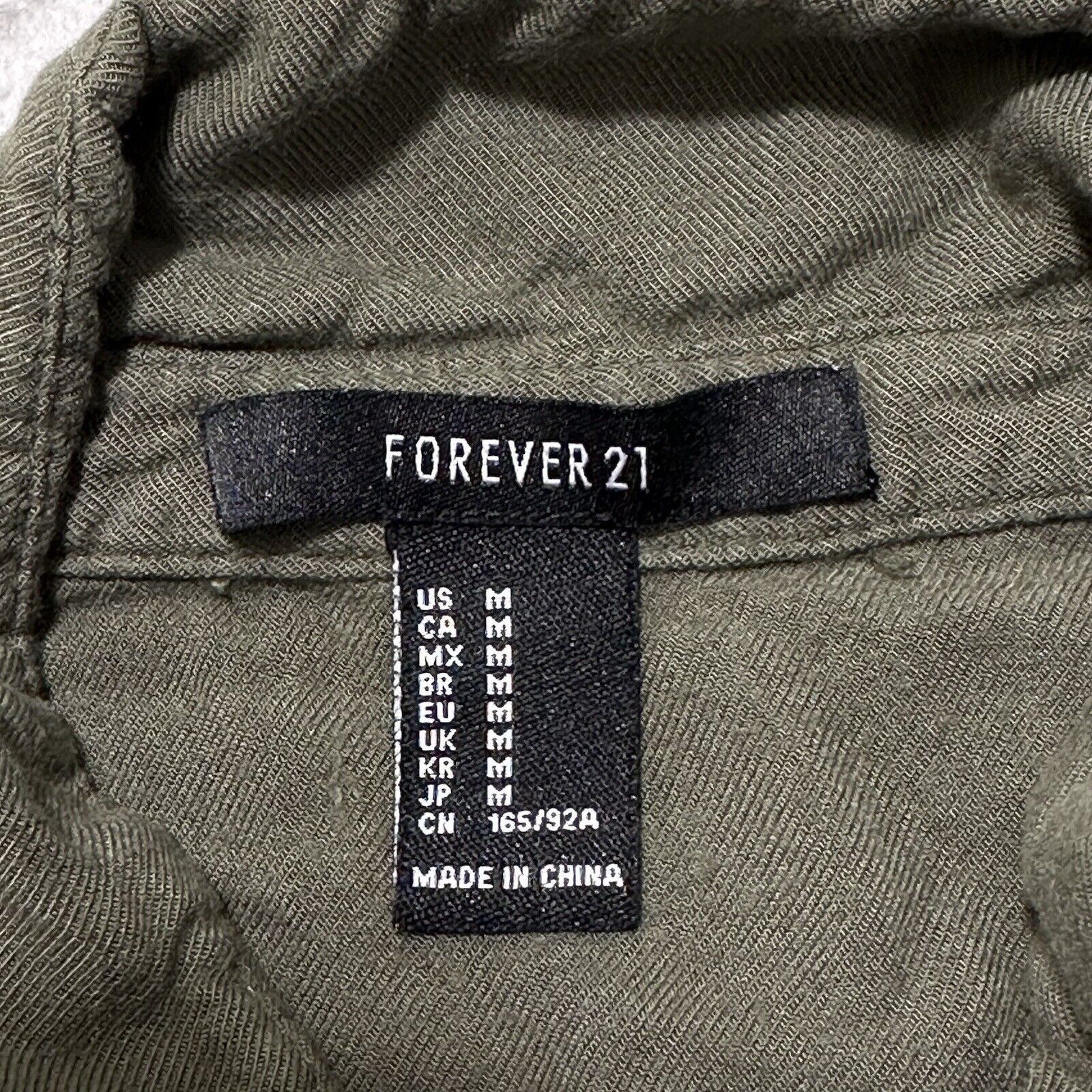 Forever 21 Forever 21 Medium Button Up Fit & Flare Dress Olive Green Size M / US 6-8 / IT 42-44 - 3 Thumbnail
