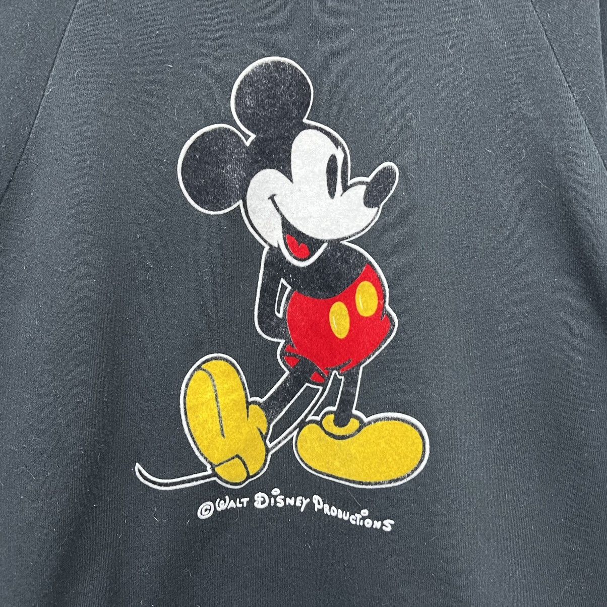 Mickey Mouse Vintage 80s Mickey Mouse Flocked Crewneck Sweatshirt Size US M / EU 48-50 / 2 - 5 Thumbnail