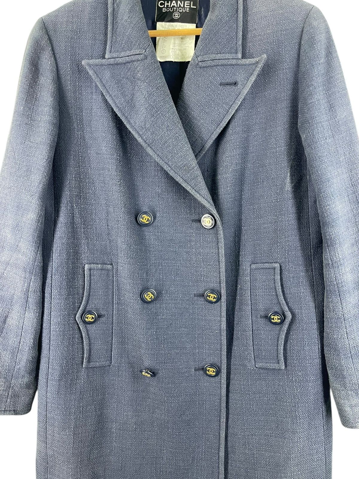 Chanel Vintage 1990's Chanel Double Breasted Jacket Rare Size XS / US 0-2 / IT 36-38 - 4 Thumbnail