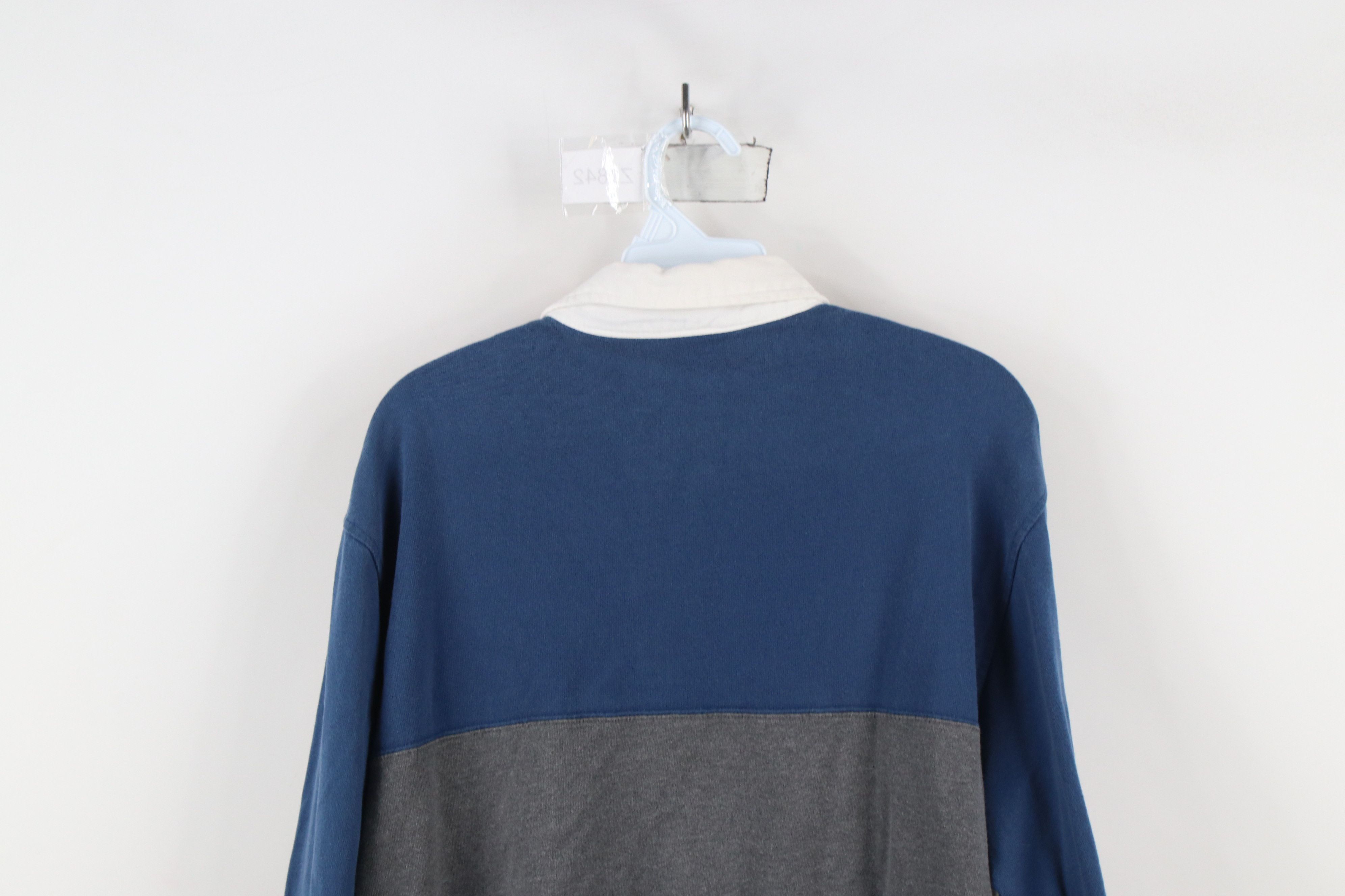 Vintage Vintage 90s Streetwear Block Long Sleeve Rugby Polo Shirt Size US M / EU 48-50 / 2 - 14 Thumbnail