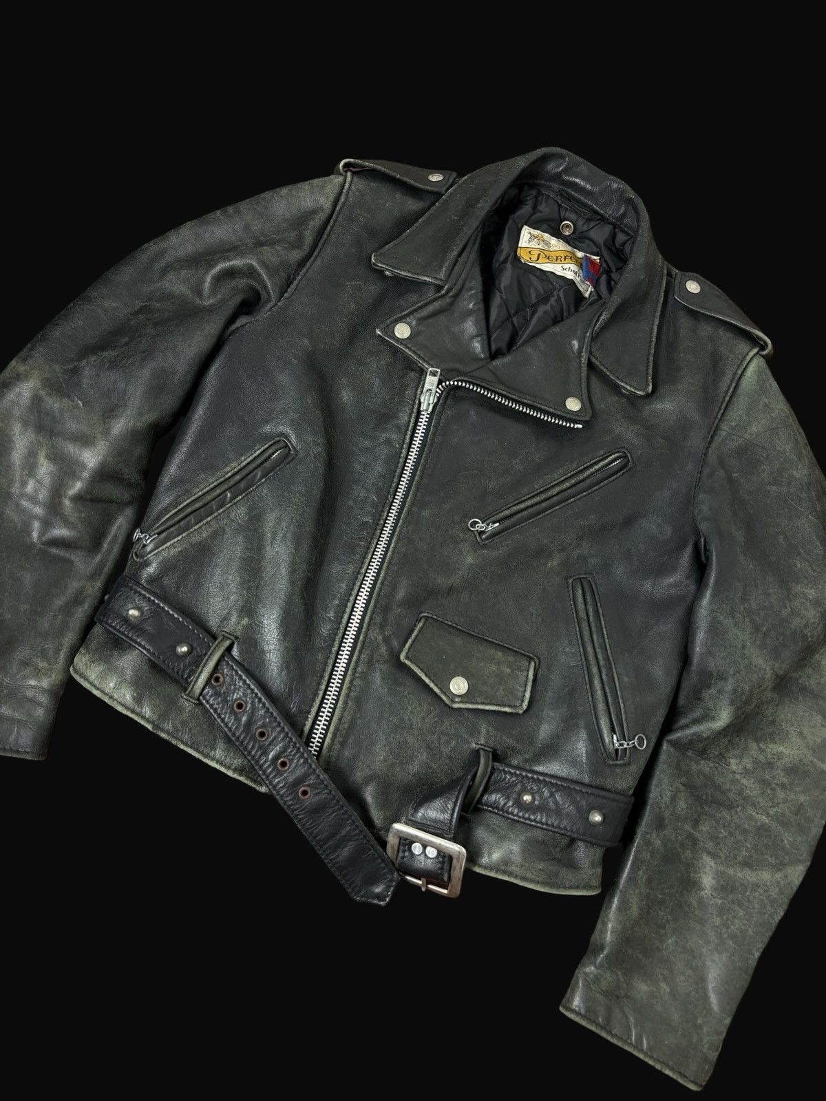 Schott Vintage Schott Perfecto Double CollarJacket/ Nice design Size US M / EU 48-50 / 2 - 1 Thumbnail