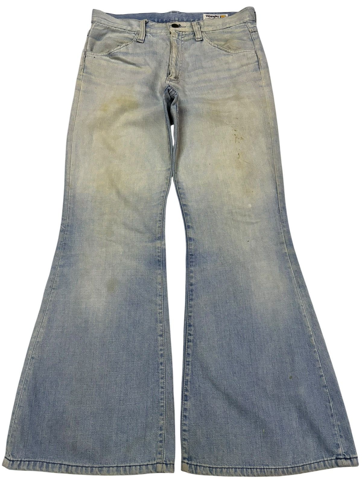 Other Vtg 80s Wrangler Japan Flared Distressed Jeans Size US 30 / EU 46 - 1 Thumbnail