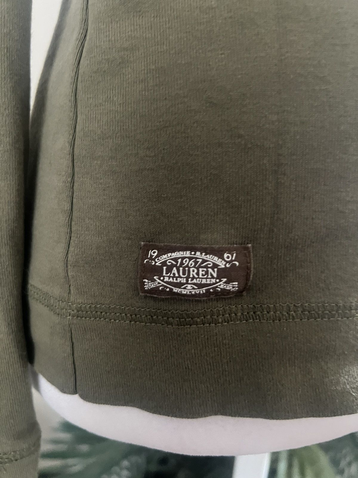 Lauren Ralph Lauren Ralph Lauren Olive Long Sleeve Top with Brown Detail M Size M / US 6-8 / IT 42-44 - 7 Thumbnail