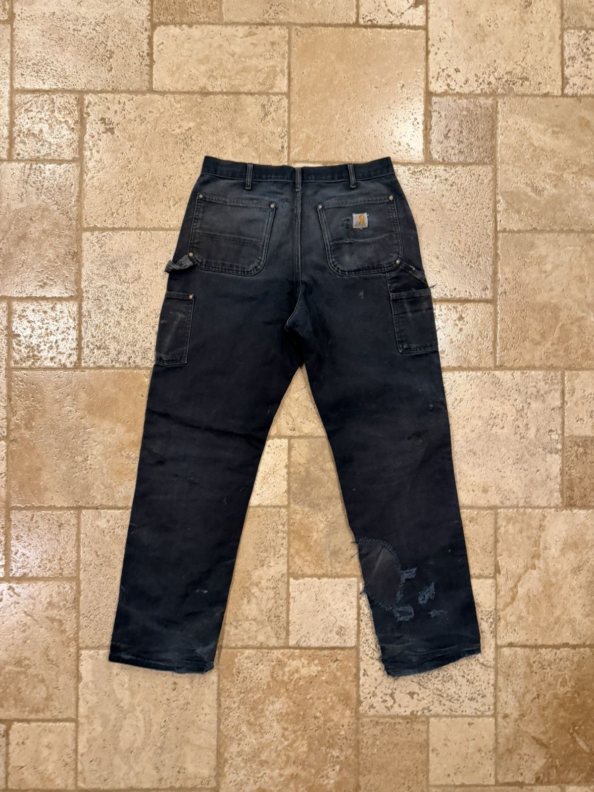 Carhartt Vintage Carhartt Carpenter Double Knees Distress Black Pants Size US 34 / EU 50 - 11 Thumbnail