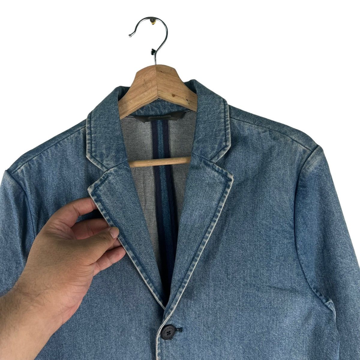 Japanese Brand 🔥Vintage Denim Double Breast Jacket Zaraman Issey Miyake Size US M / EU 48-50 / 2 - 5 Thumbnail