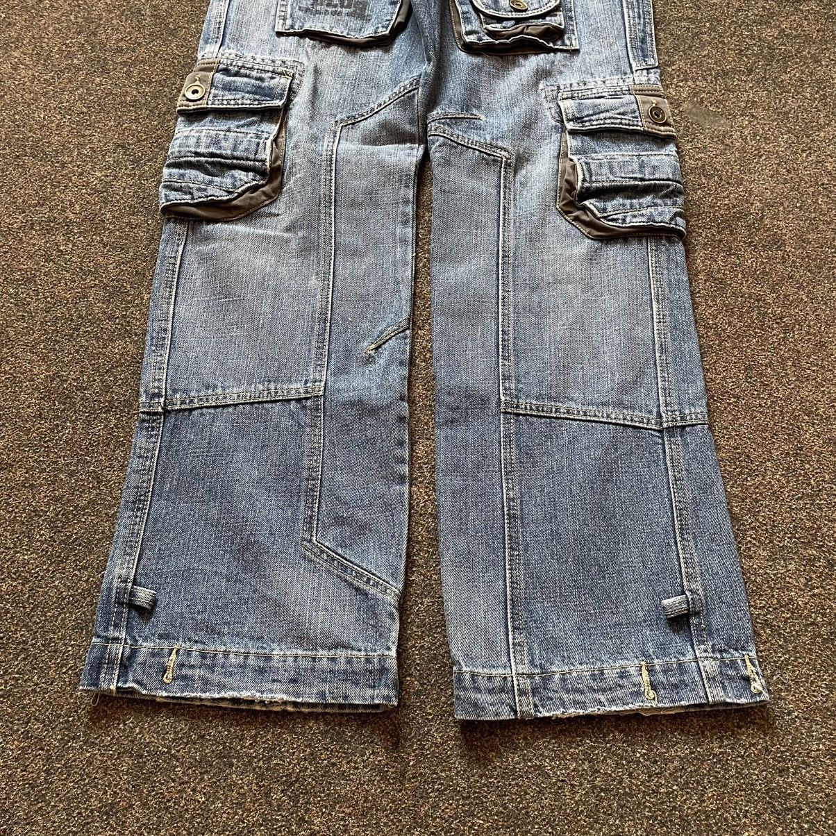 Vintage Y2K Baggy Cargo Pants Multi Pocket Distressed Skate Vintage Size 32" / US 10 / IT 46 - 4 Thumbnail