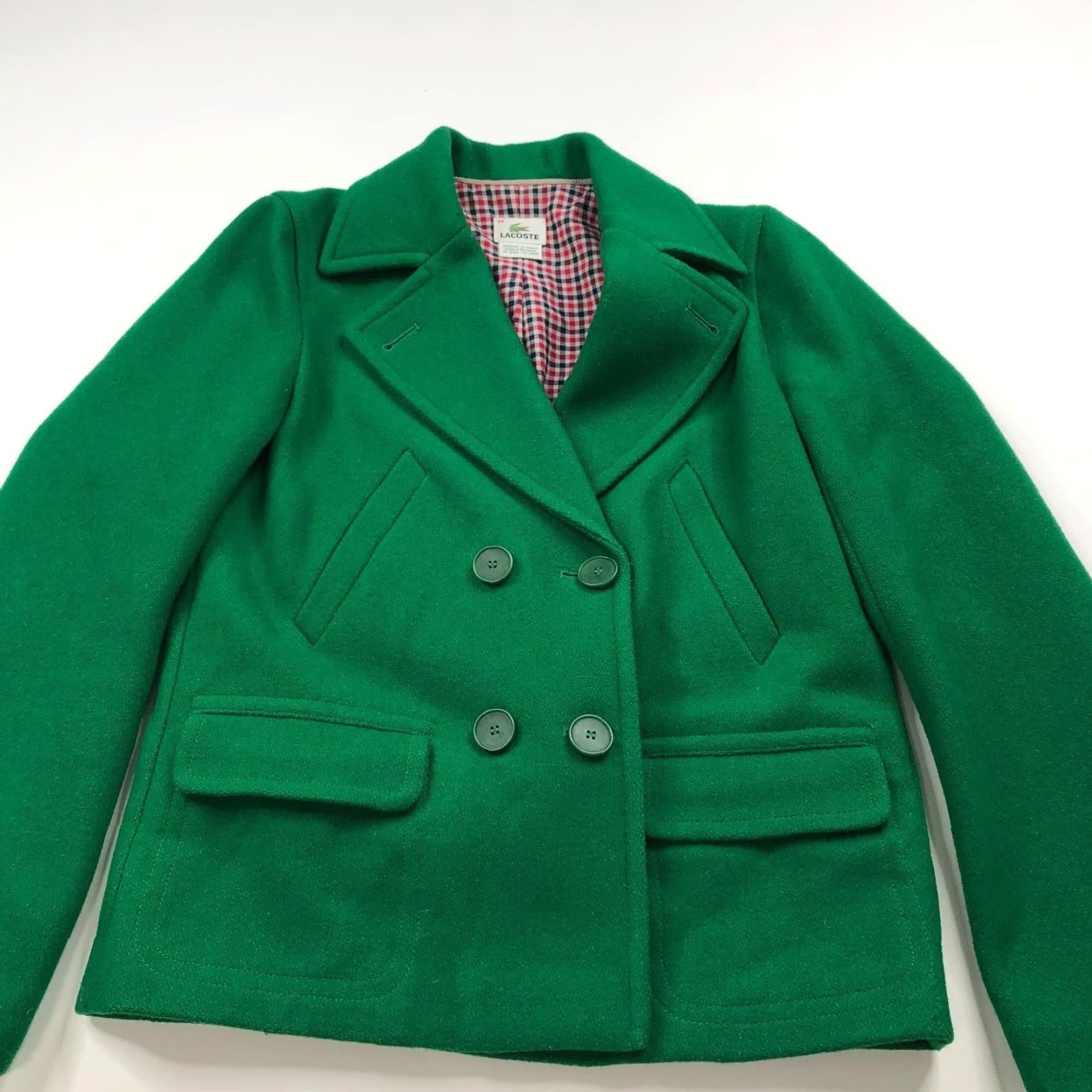 Lacoste Lacoste Blazer Jacket Wool Blend Double Breasted Green XS Women Regular Military/Business/Formal Style Blazer US XS Size XS / US 0-2 / IT 36-38 - 5 Thumbnail