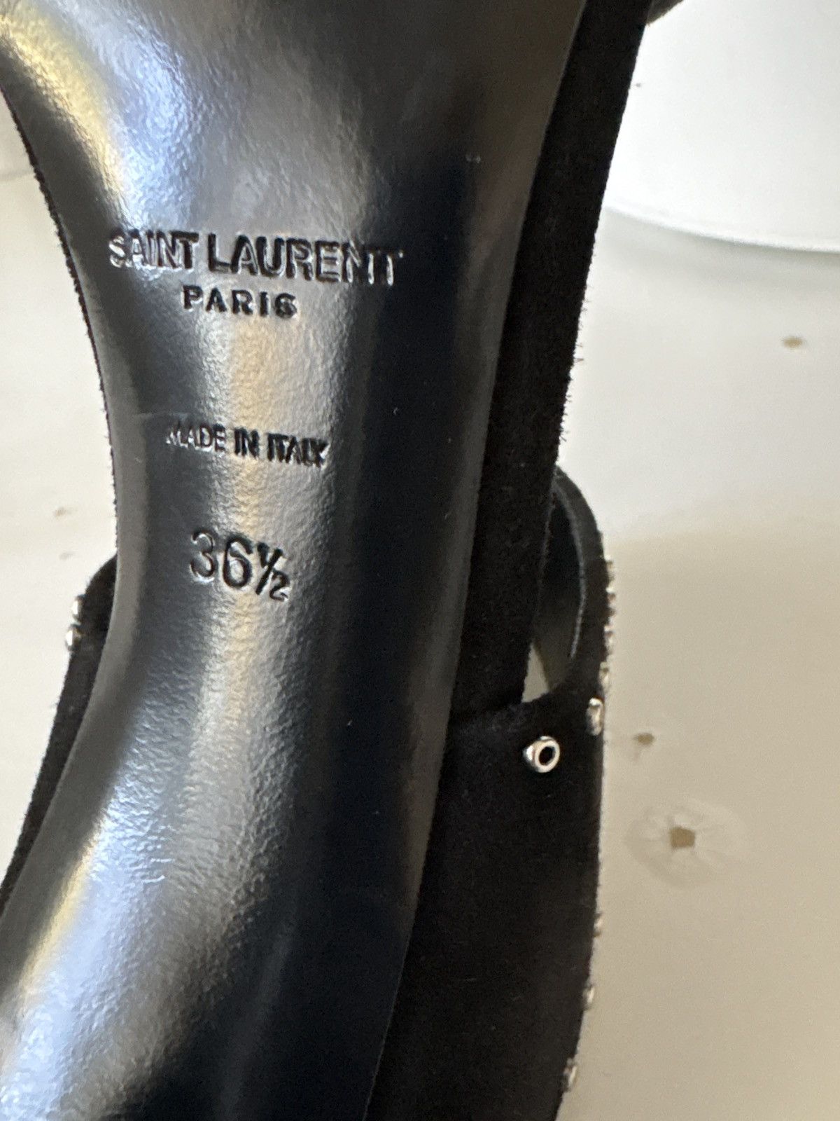 Yves Saint Laurent Saint Laurent Leather Mica 105 Stud Mule Black Size 6.5 Size US 6.5 / IT 36.5 - 15 Thumbnail