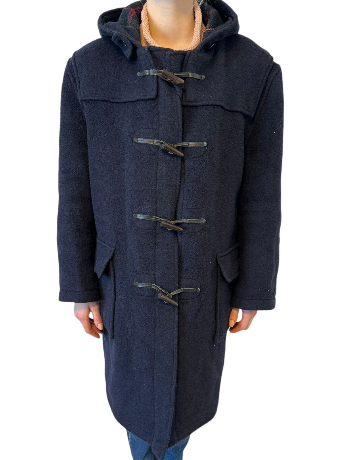 image of Gloverall D-Tk290 Vintage Duffle Ladies Hooded Coat Us16 in Blue, Women's (Size 2XL)
