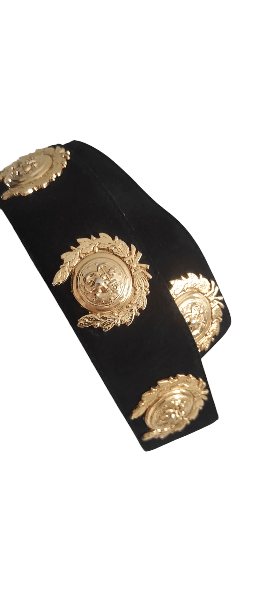 Vintage Stephen Collins Vintage Belt Suede Gold Tone Studded Belt Size ONE SIZE - 1 Thumbnail