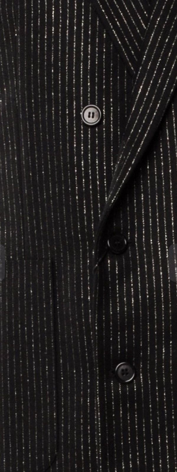 Saint Laurent Paris SAINT LAURENT Double-Breasted Black Pinstripe Blazer Size 50 Size 50R - 11 Thumbnail