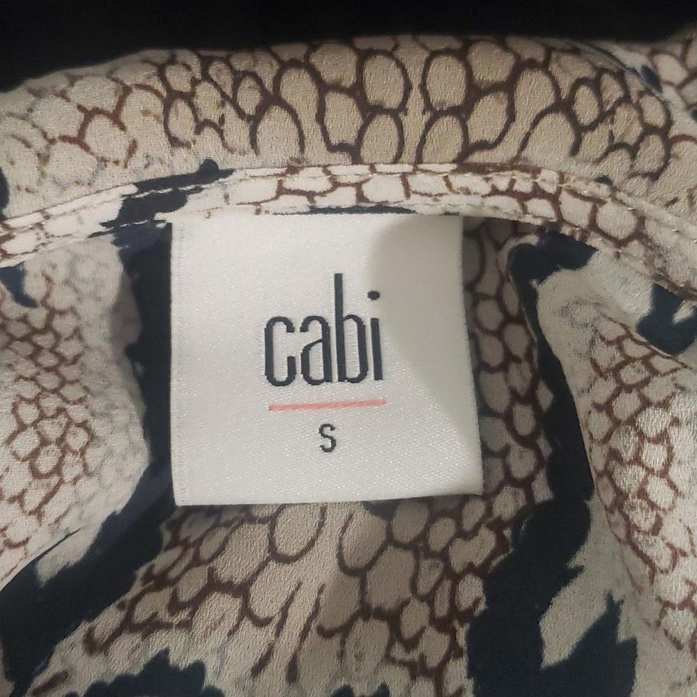 Designer CT889 Cabi Snake Print Long Sleeve Blouse S Size S / US 4 / IT 40 - 4 Thumbnail