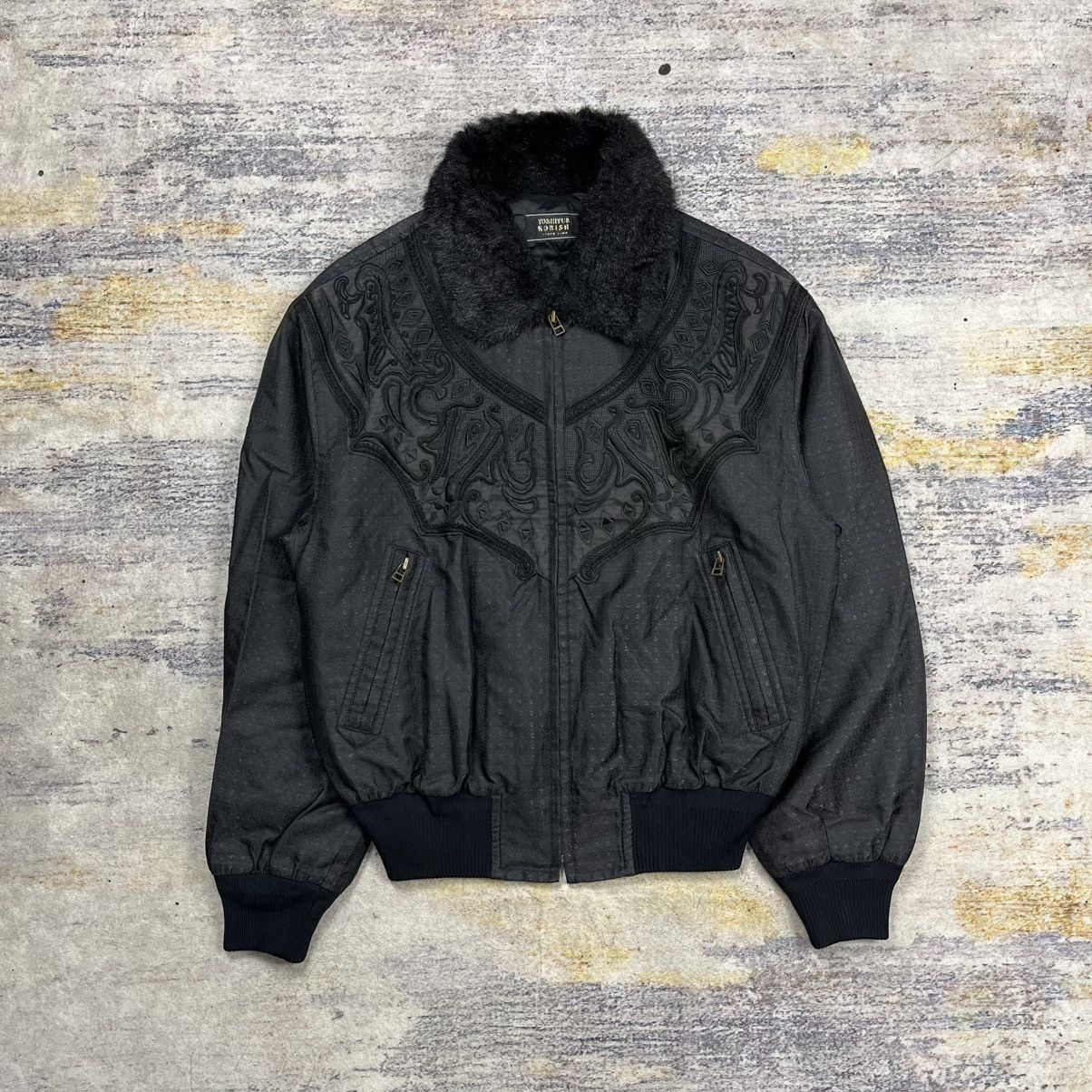 Yoshiyuki Konishi Yoshiyuki konishi embroidery trim fur collar bomber jacket Size US L / EU 52-54 / 3 - 1 Thumbnail