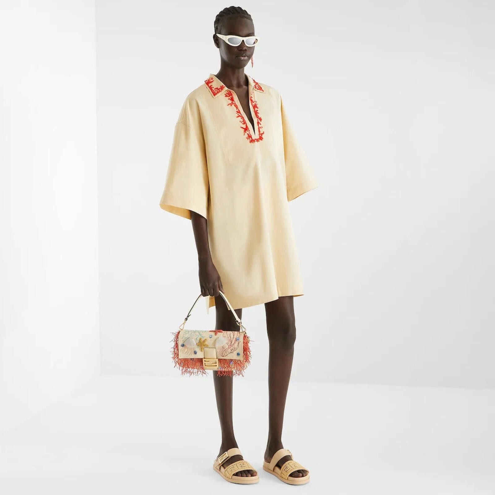 Fendi Fendi Feel Raffia Slides Size ONE SIZE - 4 Thumbnail