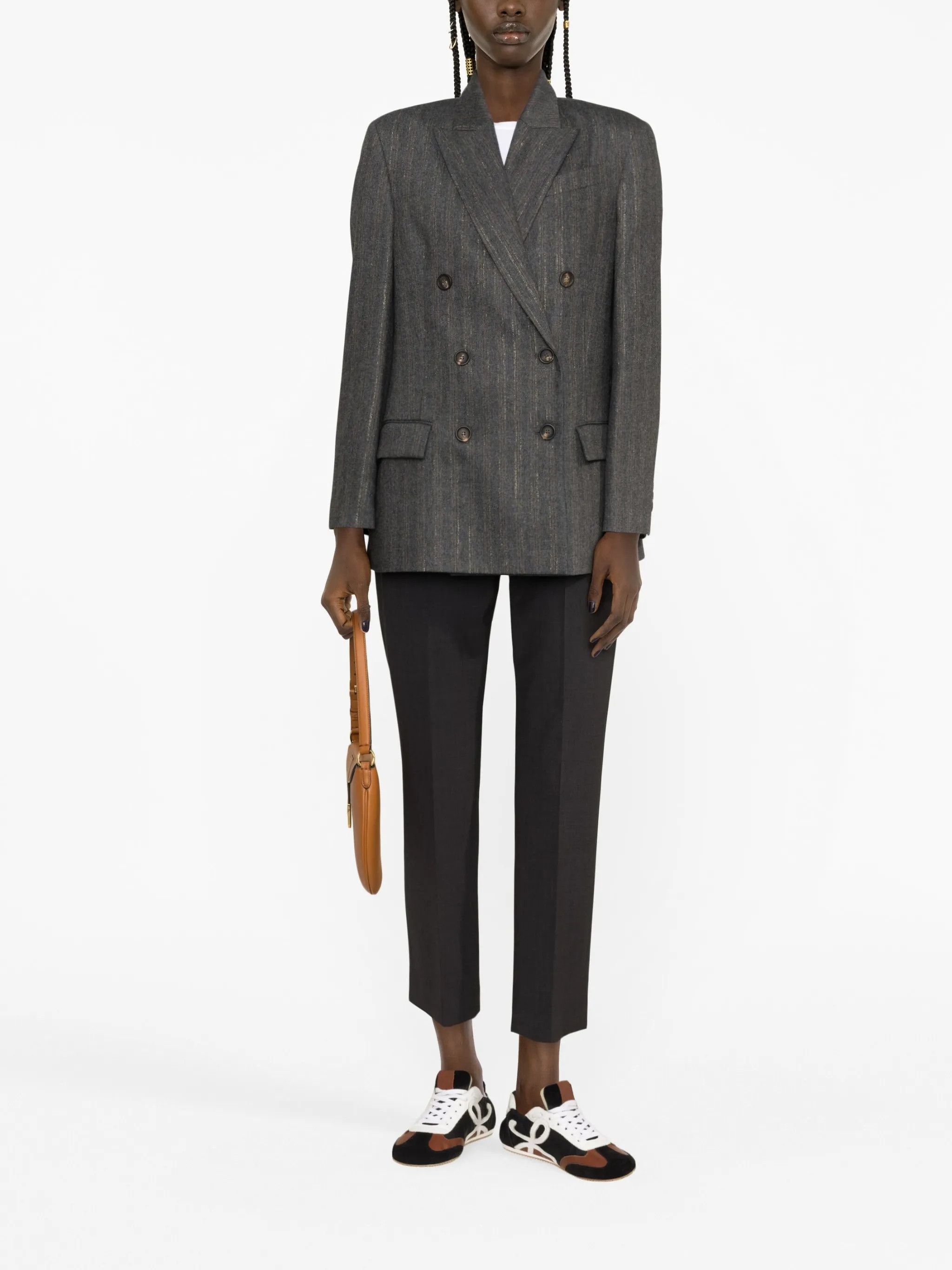 Brunello Cucinelli o1y0725 Blazer in Dark Gray Size M / US 6-8 / IT 42-44 - 4 Thumbnail
