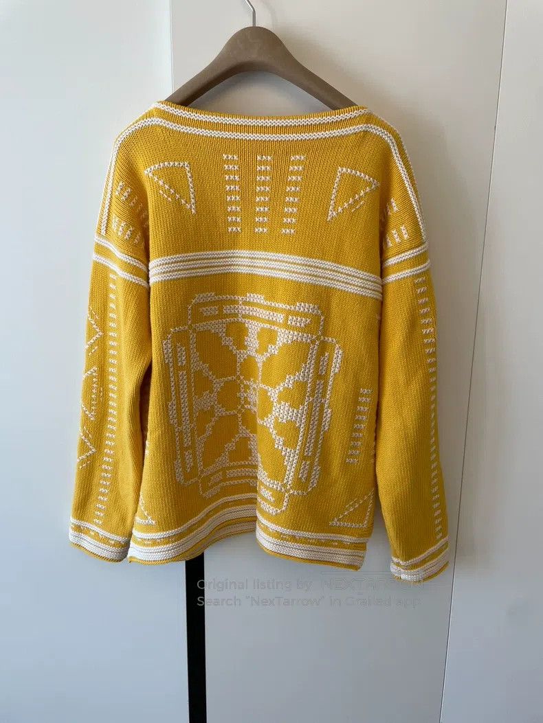 Hermes Hermes Yellow Knit Top Size XS / US 0-2 / IT 36-38 - 3 Thumbnail