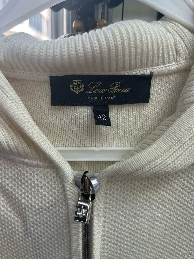 Loro Piana Loro Piana Beige Knit Short Sleeve Jacket Size S / US 4 / IT 40 - 4 Thumbnail