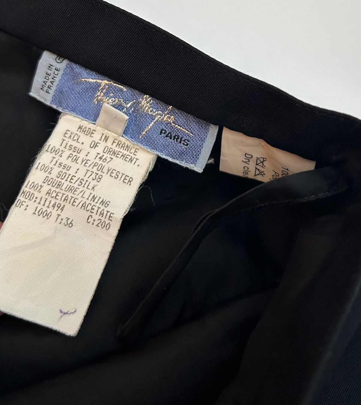 Mugler × Thierry Mugler × Vintage Vintage 80’s Thierry Mugler Midi Pencil Skirt Made In France Size 26" / US 2 / IT 38 - 3 Thumbnail