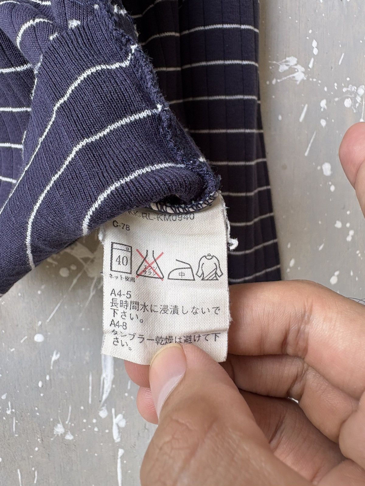 Polo Ralph Lauren Distressed Polo Ralph Lauren Ribbed Striped Long Sleeve Tee Size US L / EU 52-54 / 3 - 6 Thumbnail