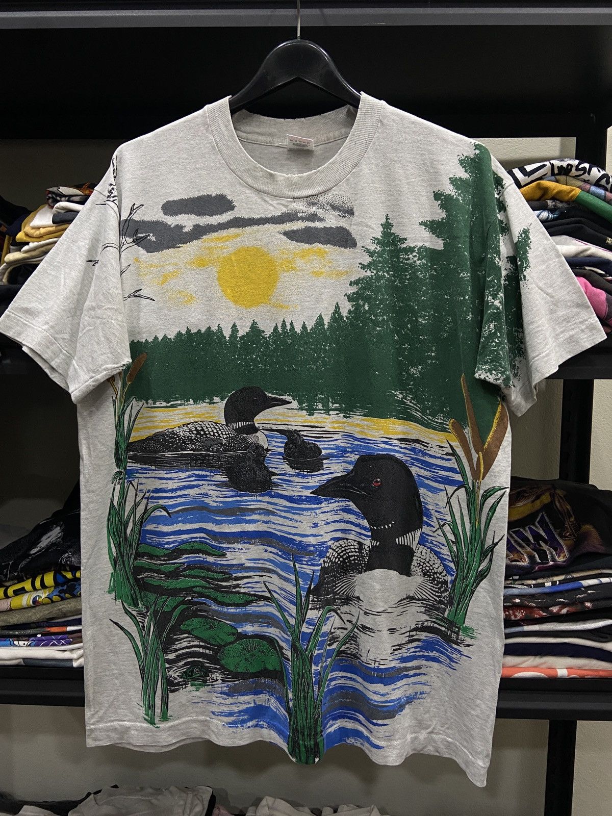 Band Tees × Vintage Vintage 90s Duck animal rock OVP Band TShirt Size US L / EU 52-54 / 3 - 1 Thumbnail