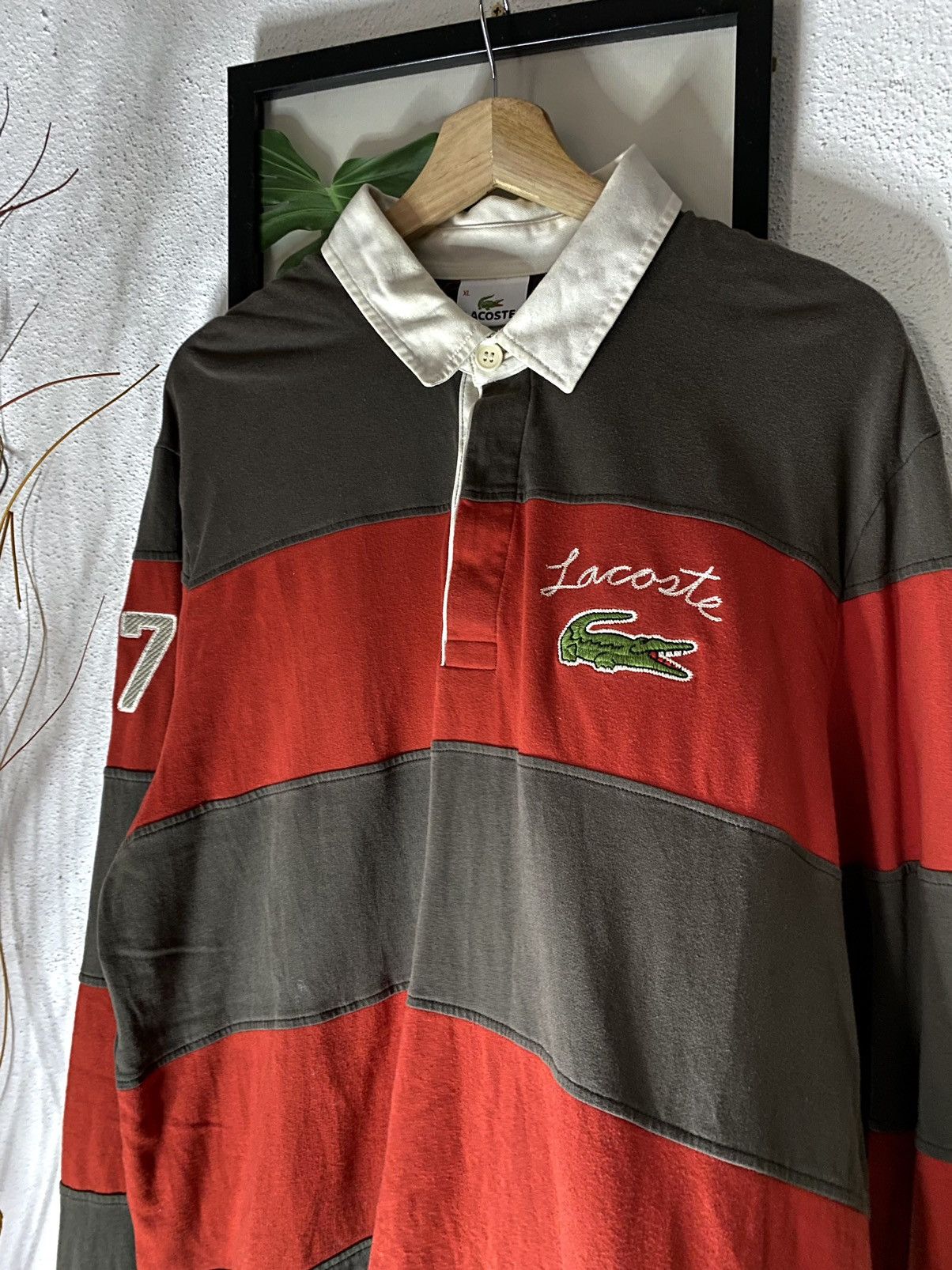 Designer Vintage Lacoste Stripe 27 Size US L / EU 52-54 / 3 - 3 Thumbnail