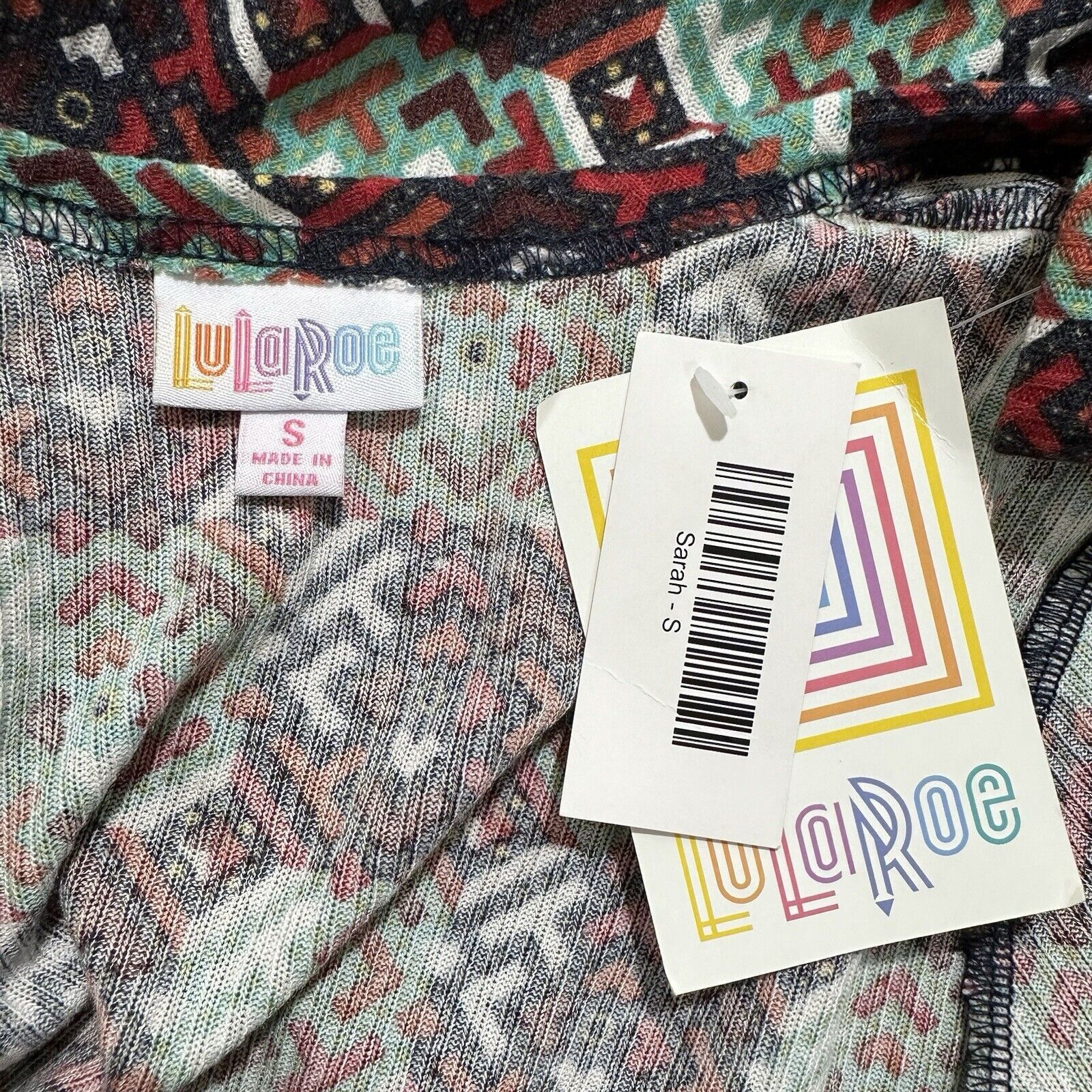 Other LuLaRoe Sarah Small Duster Cardigan Sweater Pocket Geometric Size S / US 4 / IT 40 - 3 Thumbnail