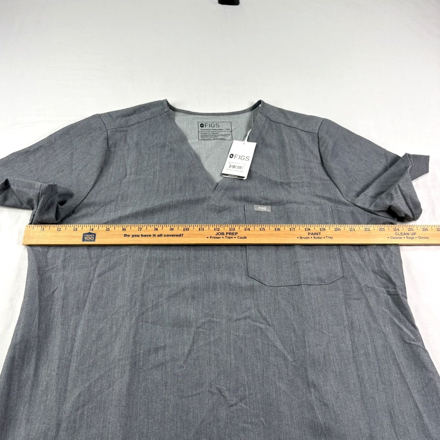 Vintage FIGS Scrub Top Shirt Womens 2XL Gray Catarina One Pocket Nurse Medical NEW Size XXL / US 16-18 / IT 52-54 - 5 Thumbnail